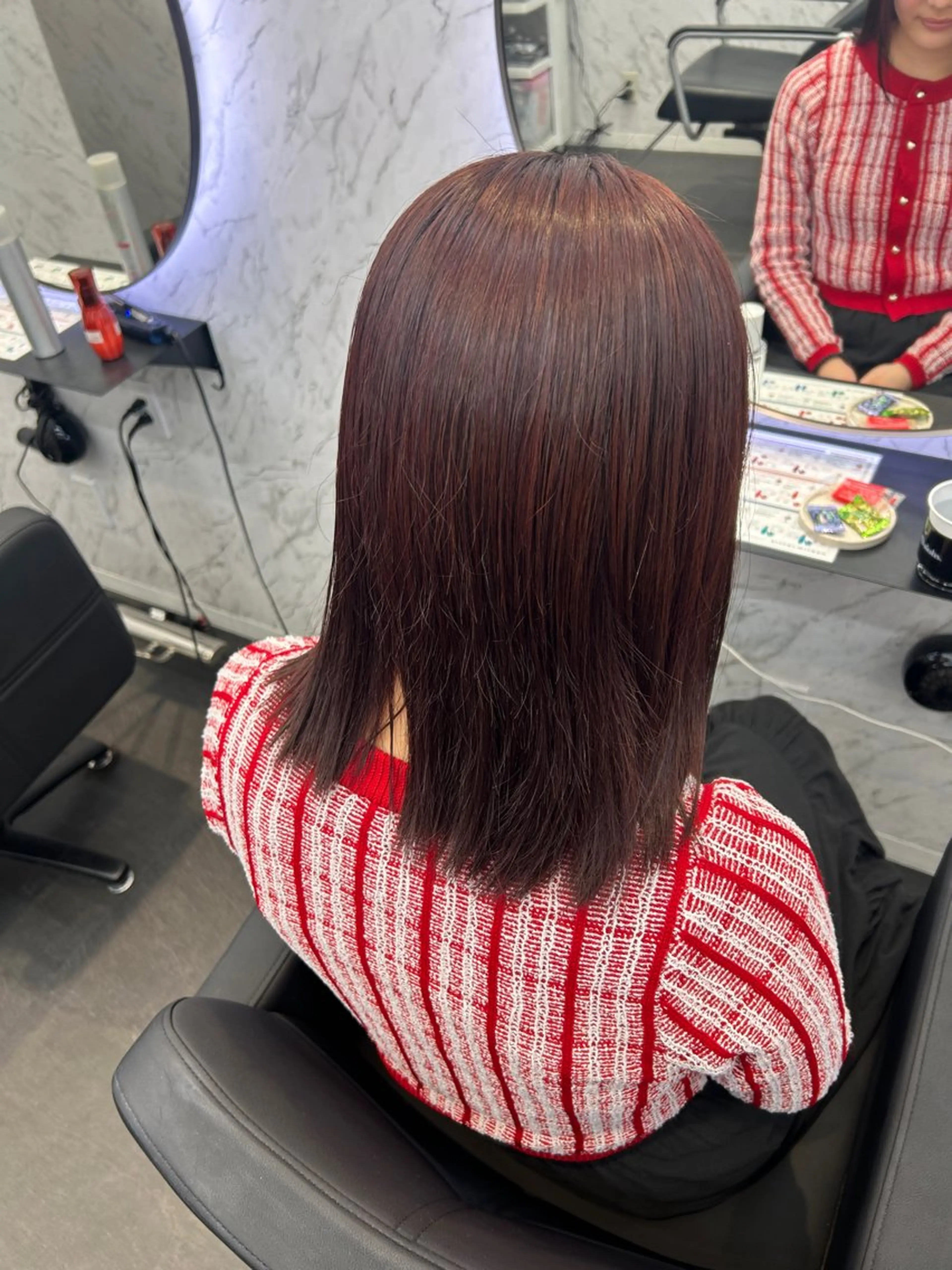 ミディアム カラー レッドカラー ヘアカラー トリートメント カット¥1100 ✂️MIUのヘアスタイル