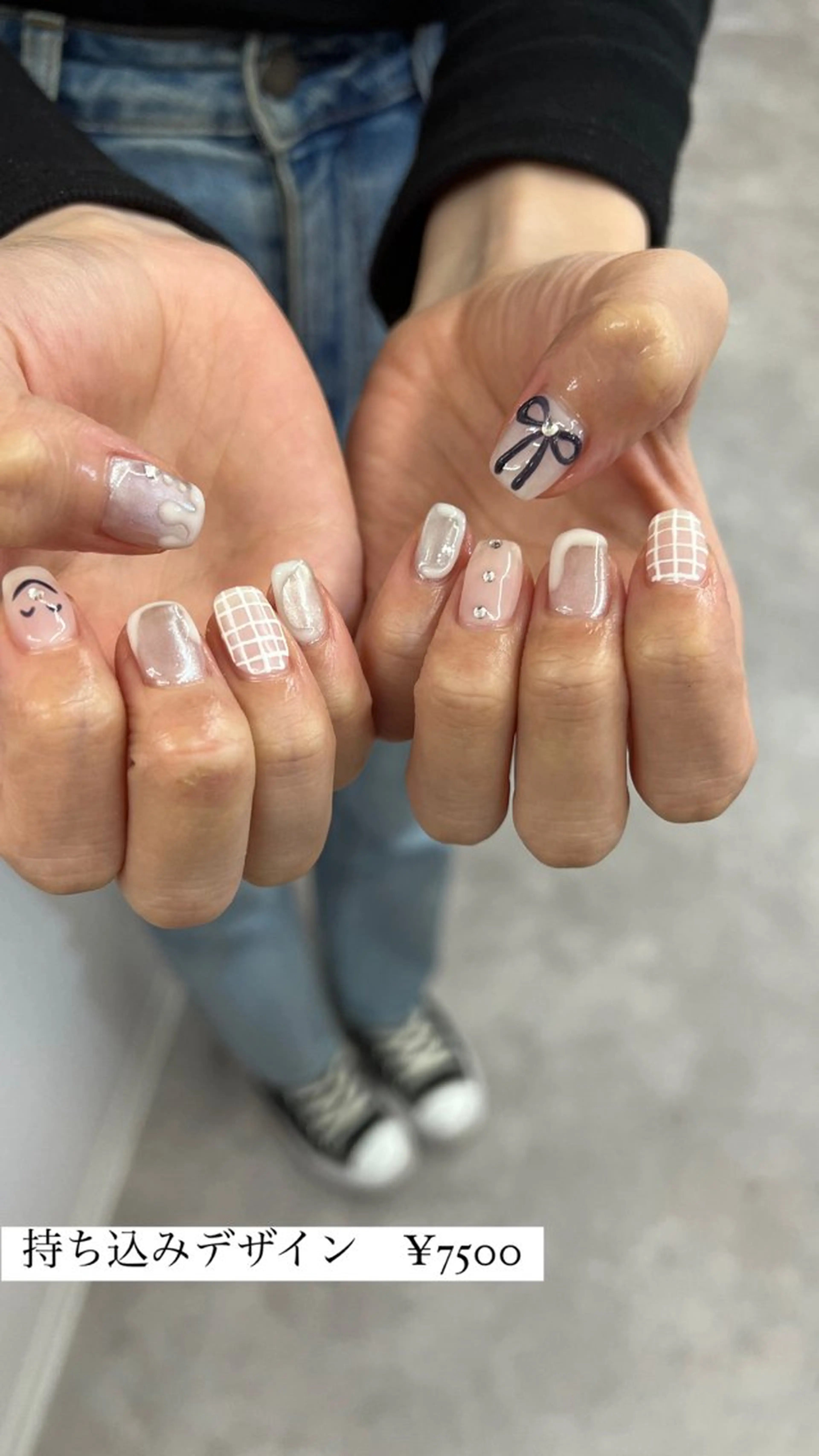 ネイル ジェルネイル 韓国ネイル マグネットネイル ニュアンスネイル パラジェル ハンドネイル ハンドケア Bana_ Nailのネイルデザイン