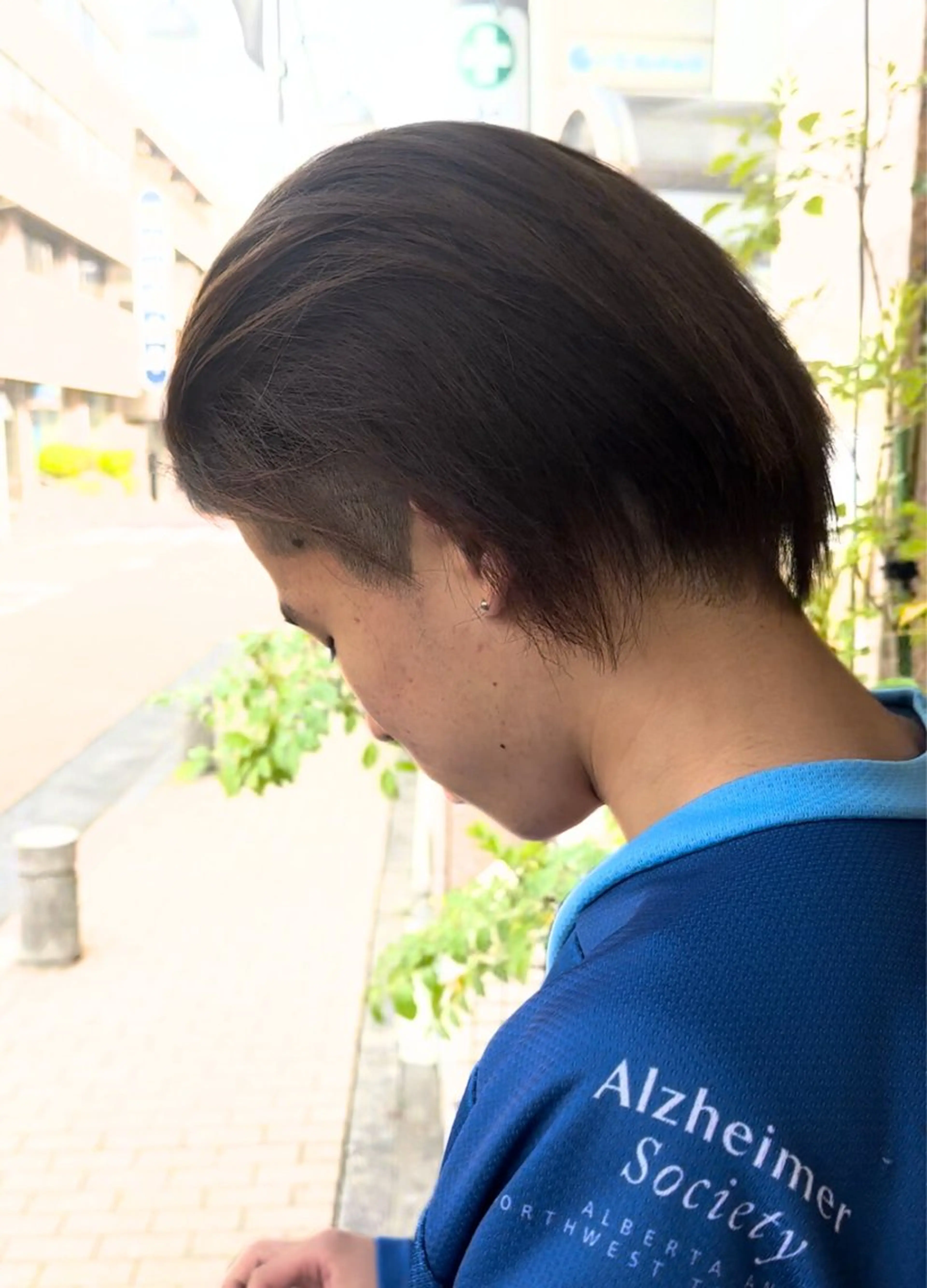 ショート メンズ かきあげバング 縮毛矯正 ボブ•ショートカット 草野太一のヘアスタイル