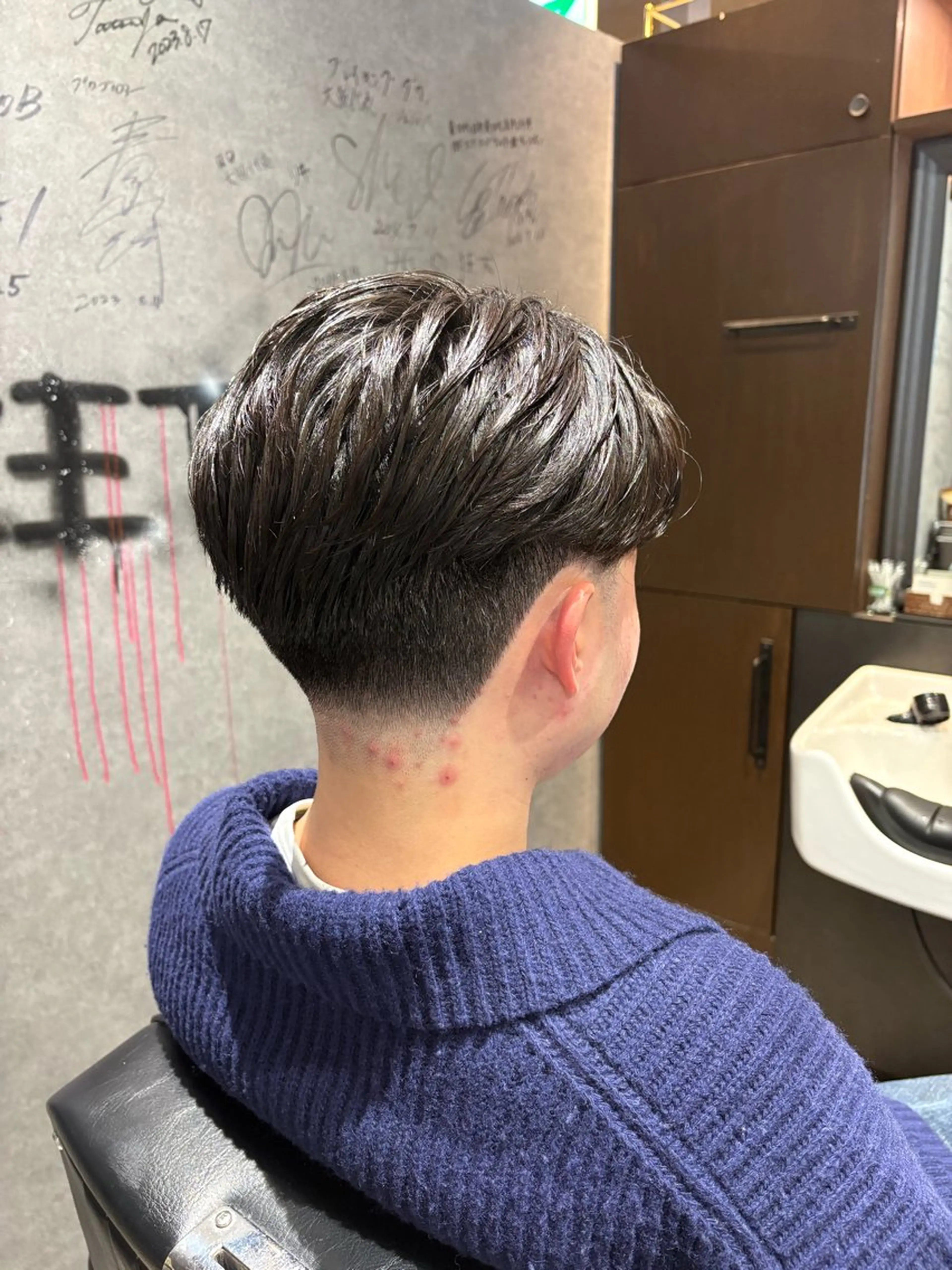 メンズ フェードカット マッシュ 七三 福田 雄大のその他イメージ