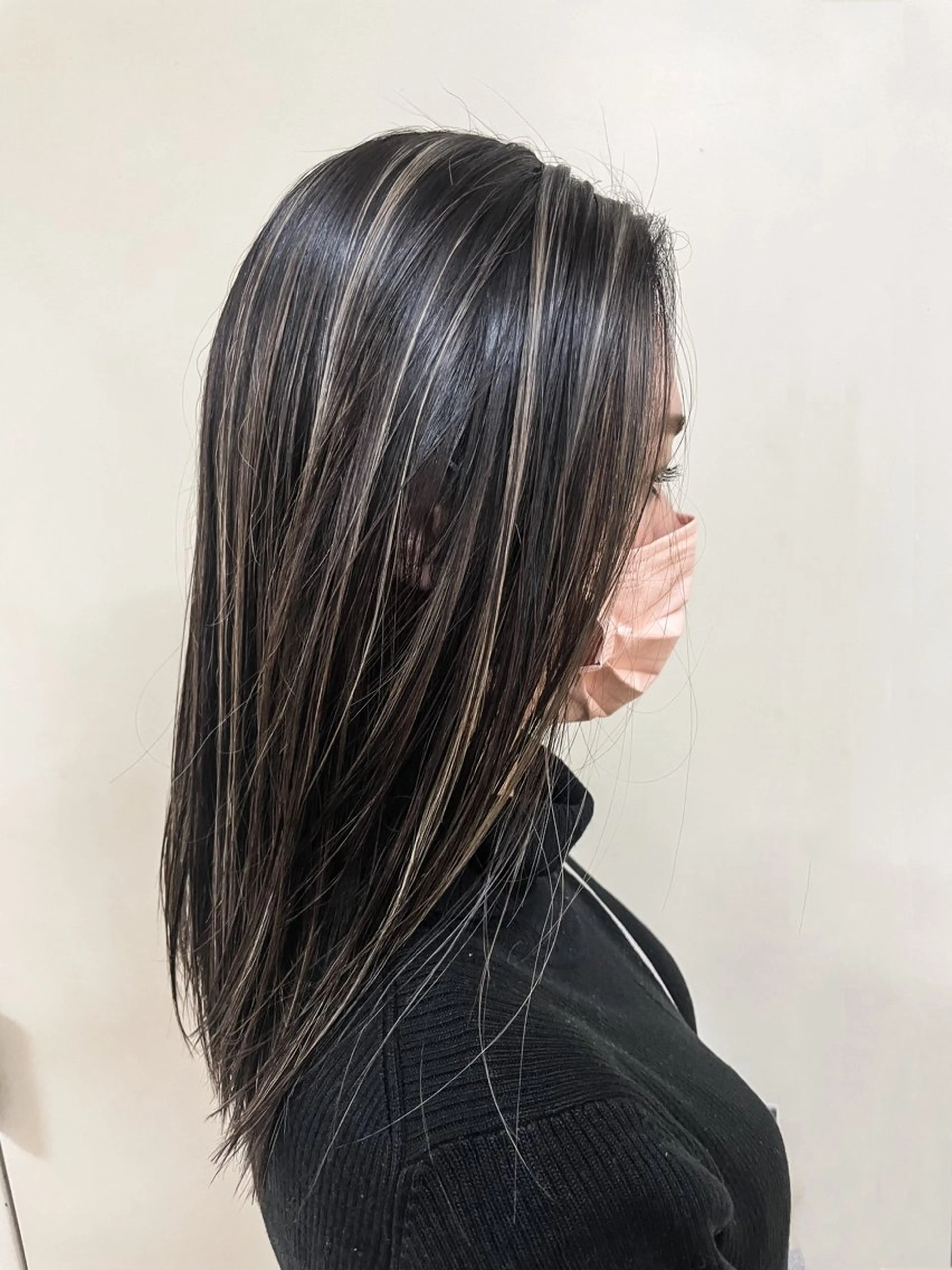 セミロング カラー ハイライトカラー ハイライト カラー/髪質改善 レイヤー/vagueのヘアスタイル