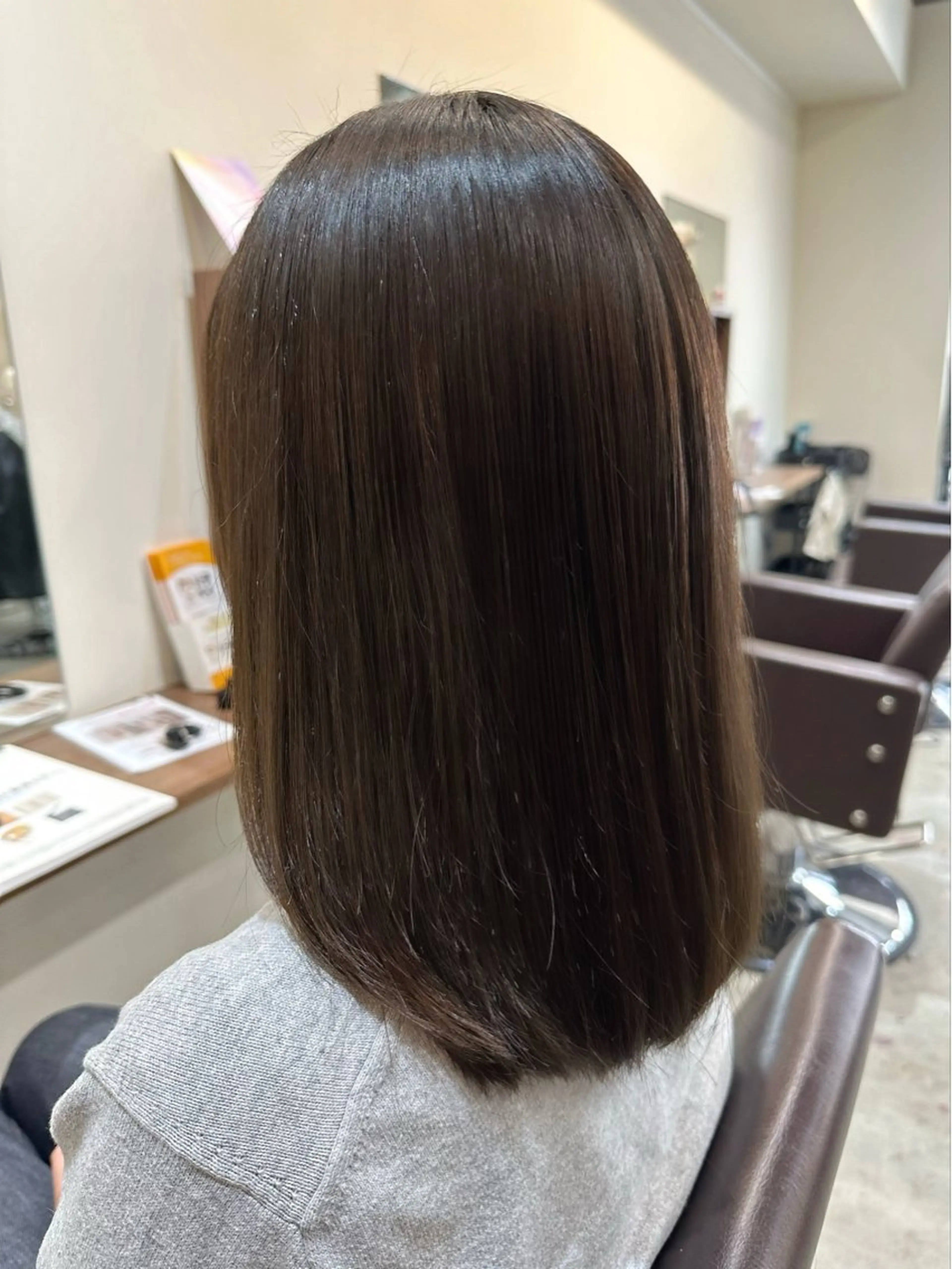 ミディアム 縮毛矯正+モテカラー 🎀✨MIHOのヘアスタイル