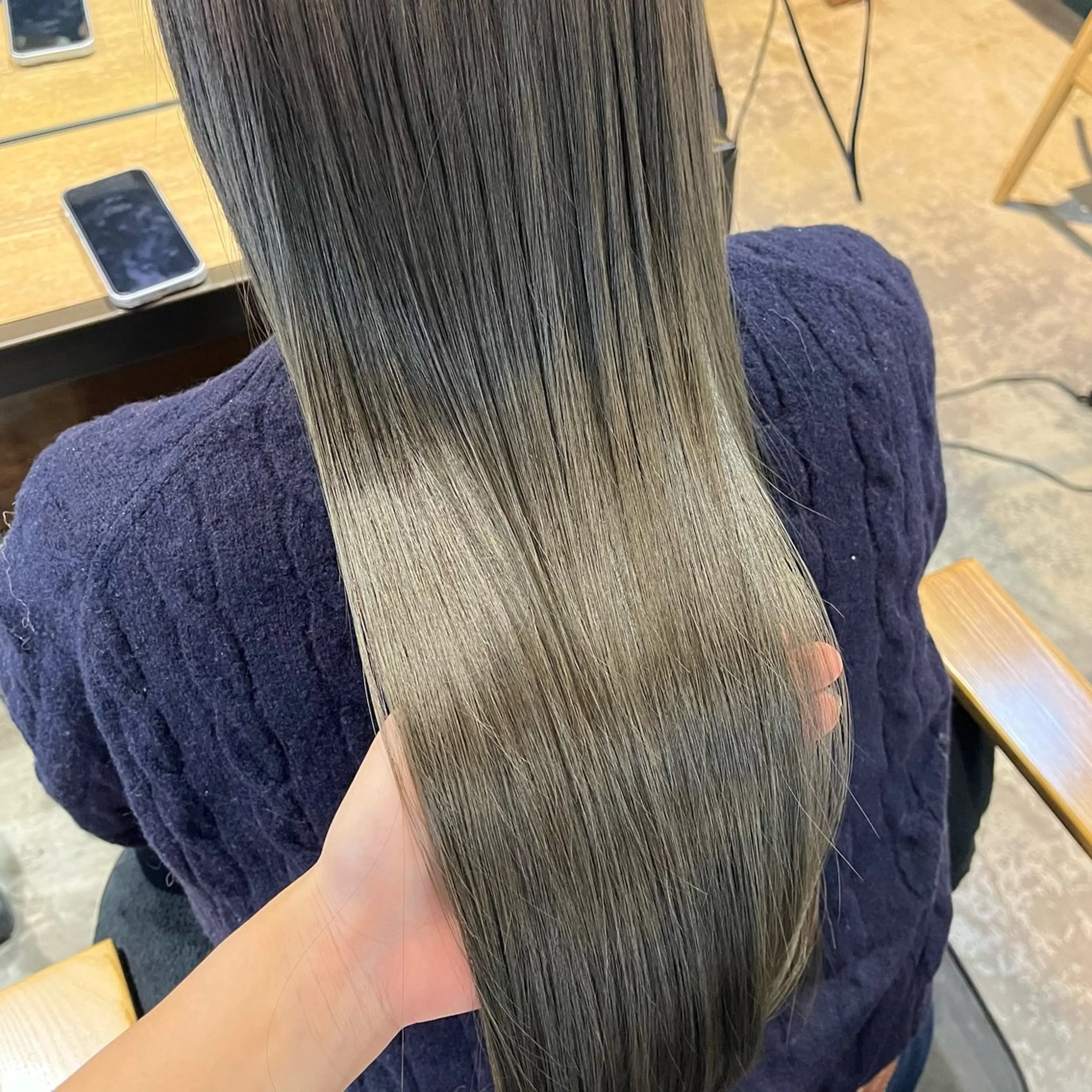 ロング カラー ベージュカラー オリーブベージュ ヘアカラー トリートメント olive For hair 池袋【オリーブフォーヘアー】所属・🍒艶髪カラー🍒 青木 瞳のヘアスタイル