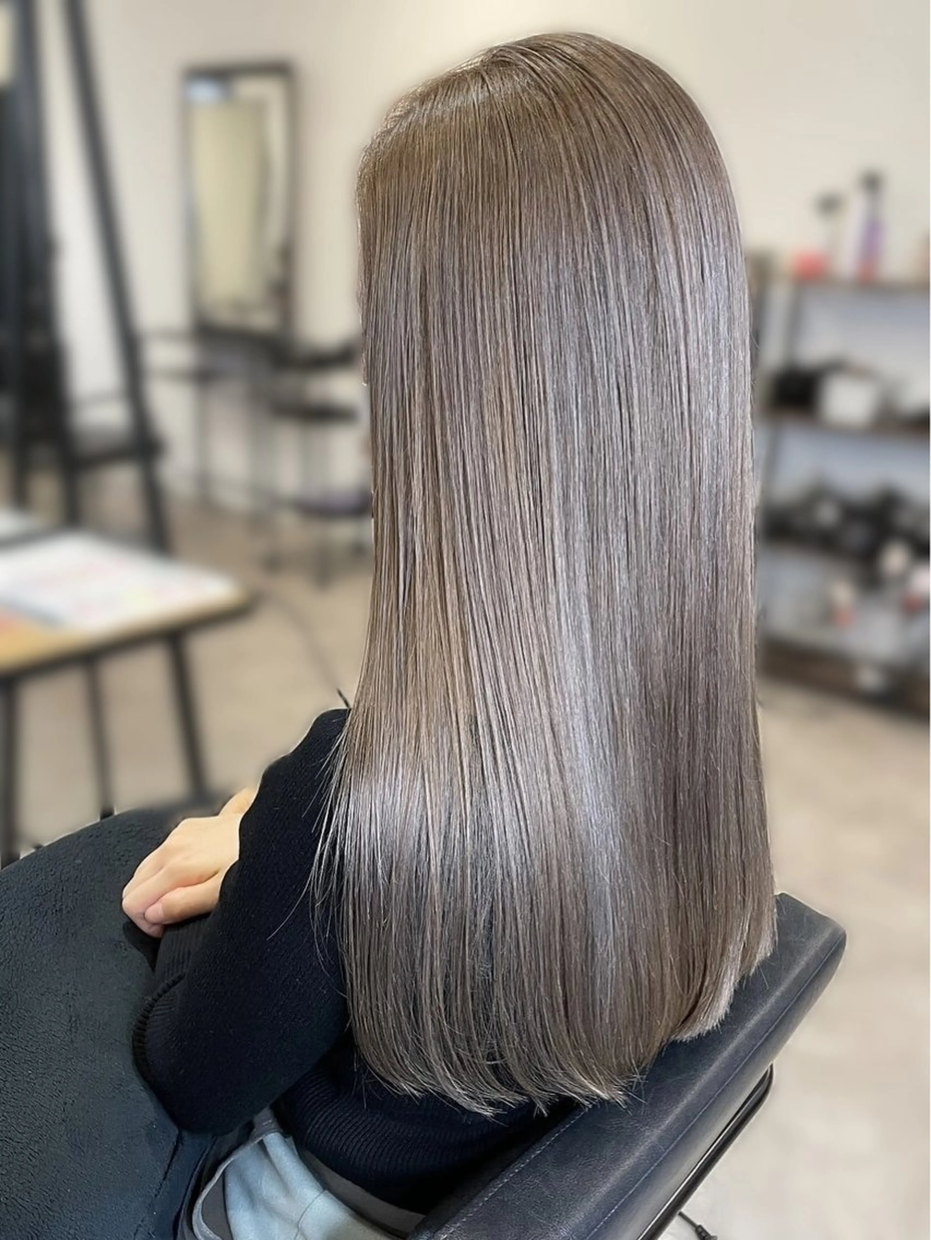 ロング カット 縮毛矯正 トリートメント 艶カラー/縮毛矯正／ 鴨川育弥のヘアスタイル