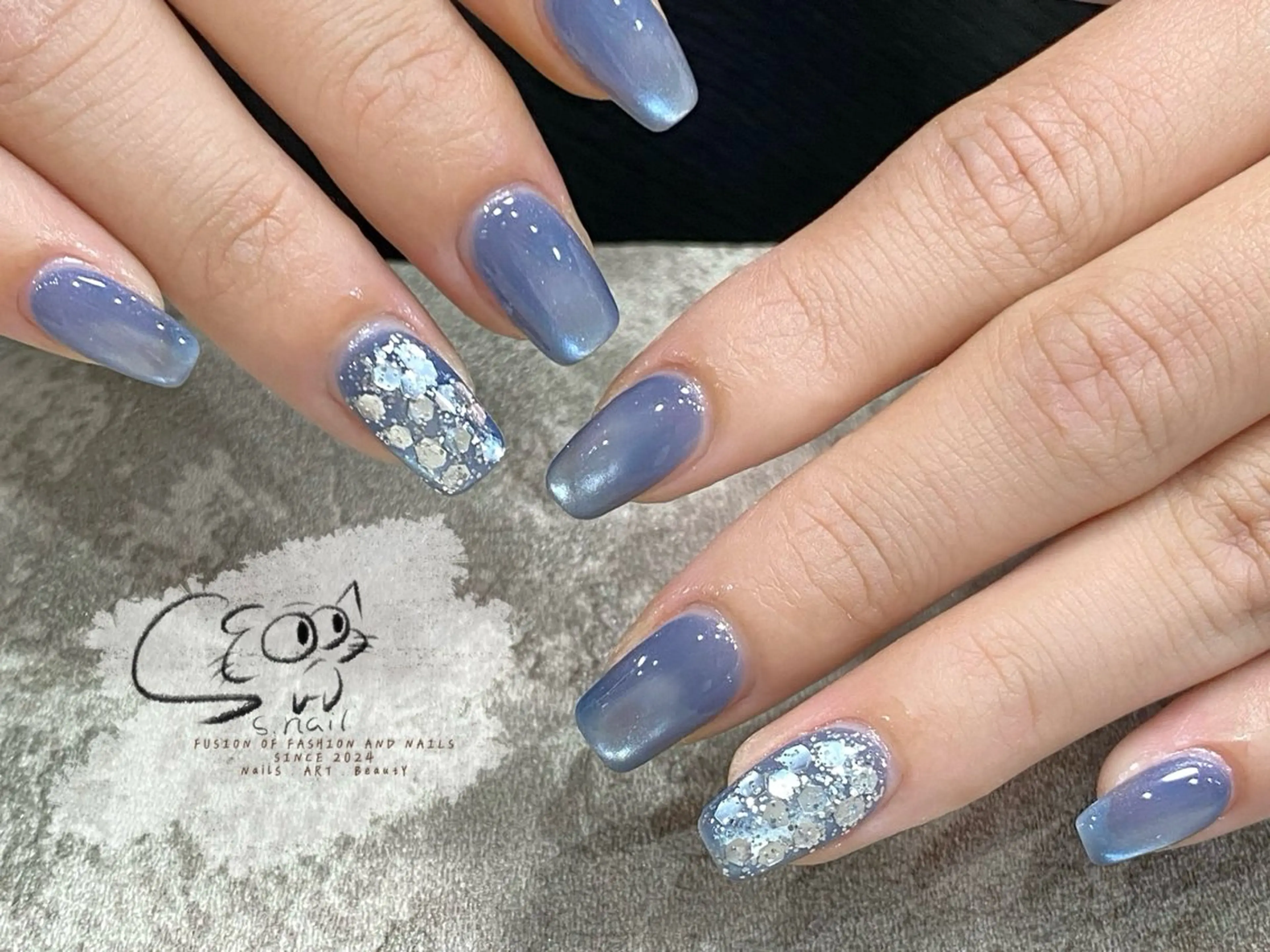 ネイル チークネイル フレンチネイル グラデーション マグネットネイル ワンカラーネイル S.nail _のネイルデザイン