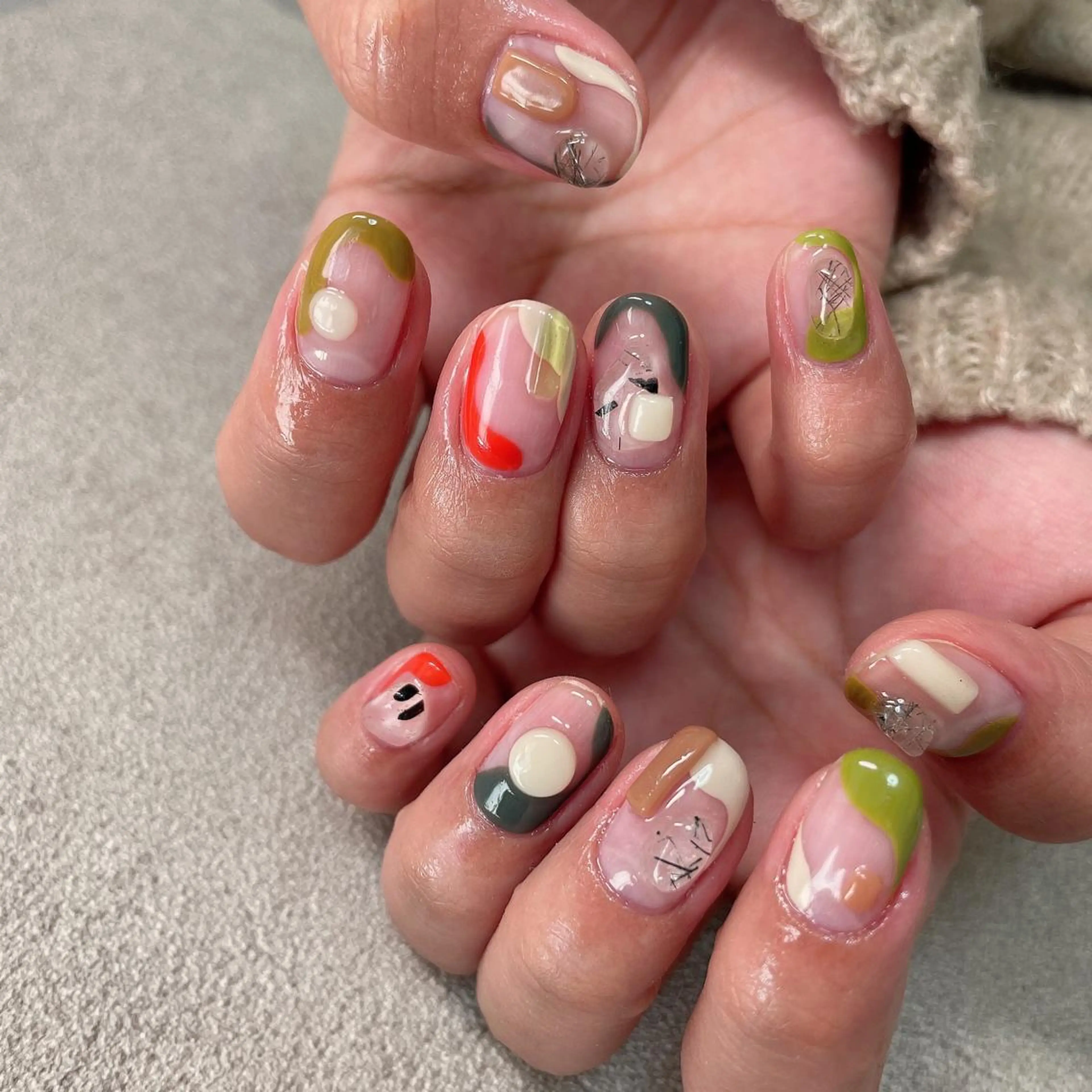 ネイル アートネイル クリアネイル ぷっくりネイル ハンドネイル lilbondir. chiharuのネイルデザイン