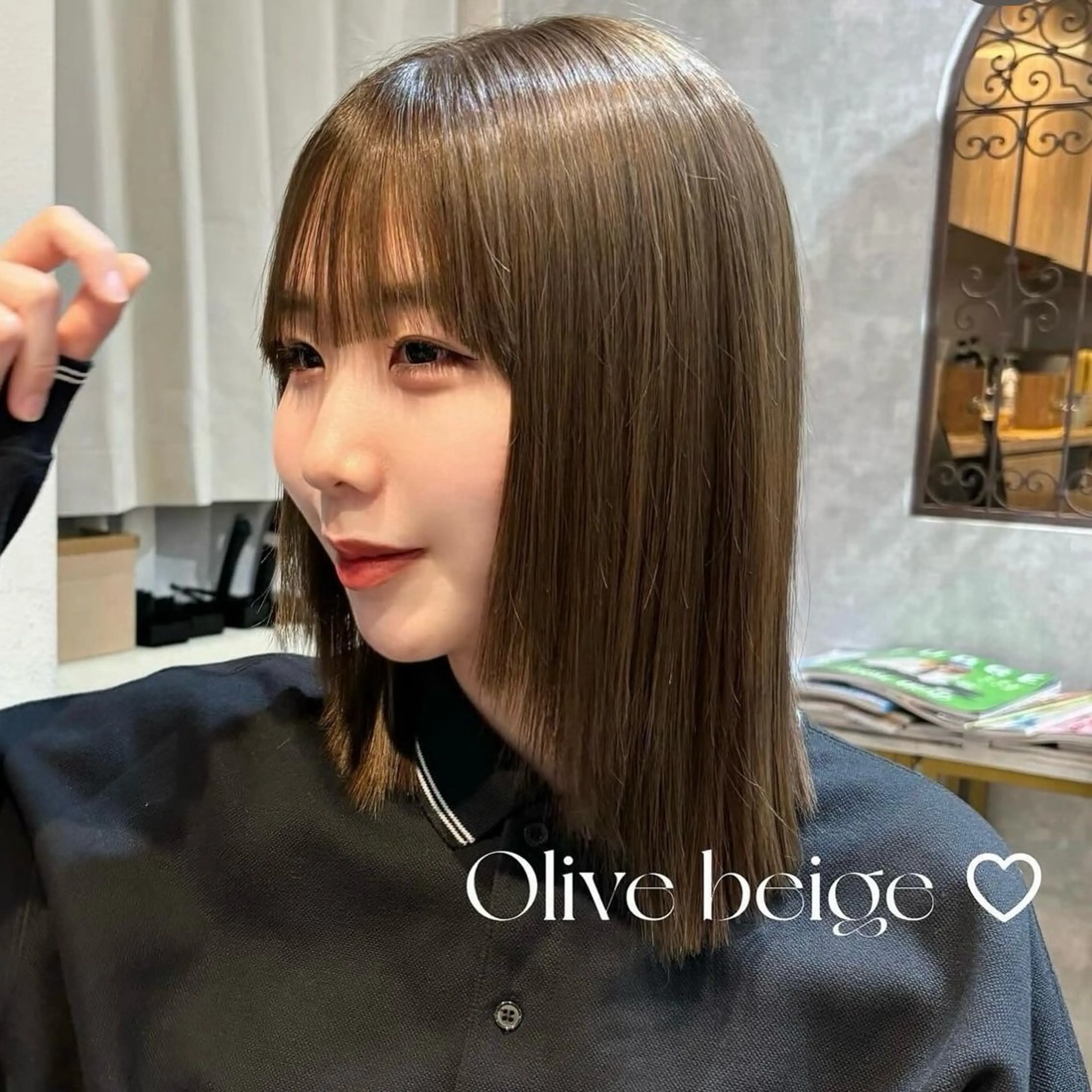 ミディアム カラー ヘアカラー トリートメント Aoi 🎀 Ly hairのヘアスタイル