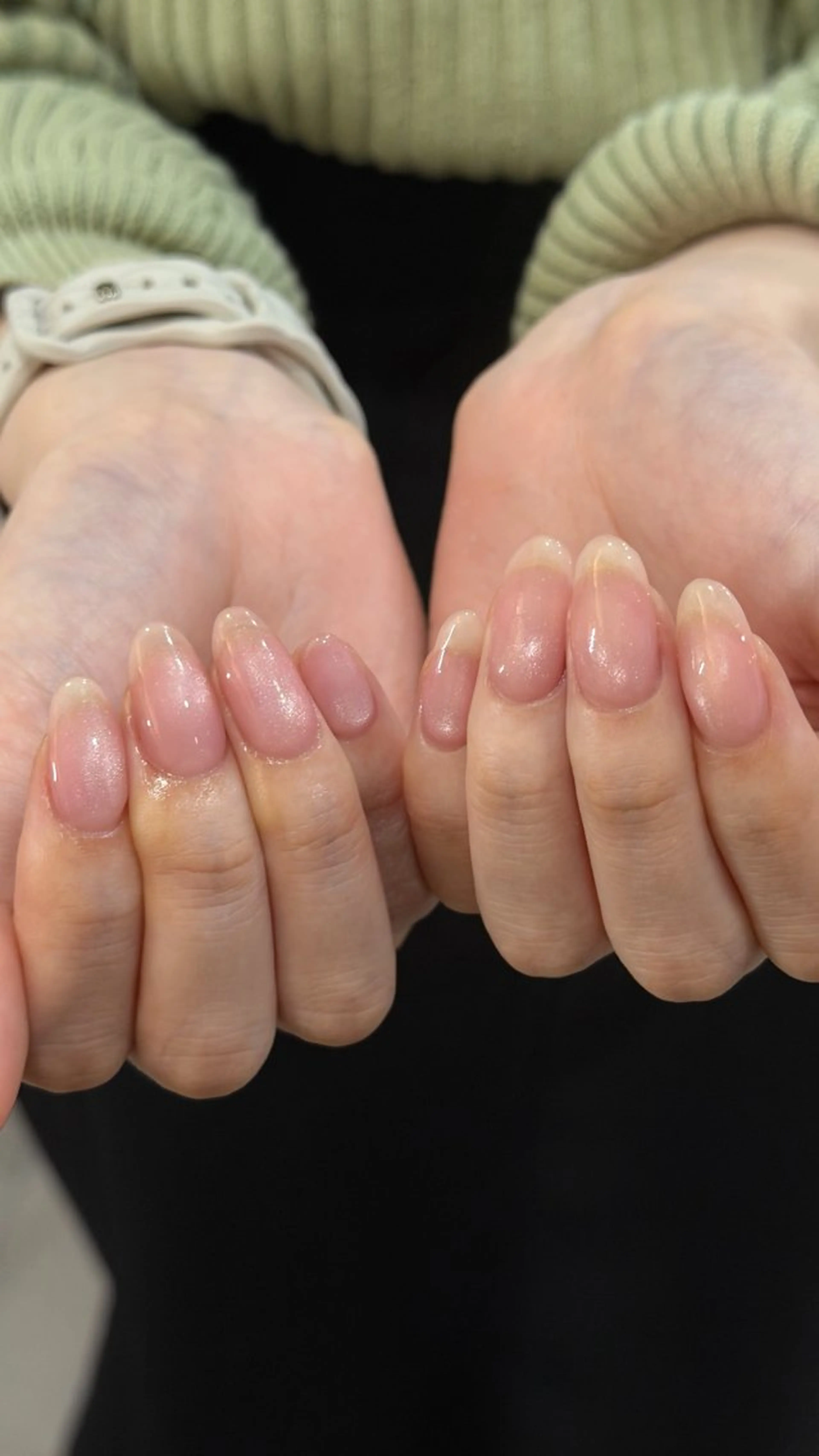 ネイル マグネットネイル ピンク mer-fudge- shioriのネイルデザイン