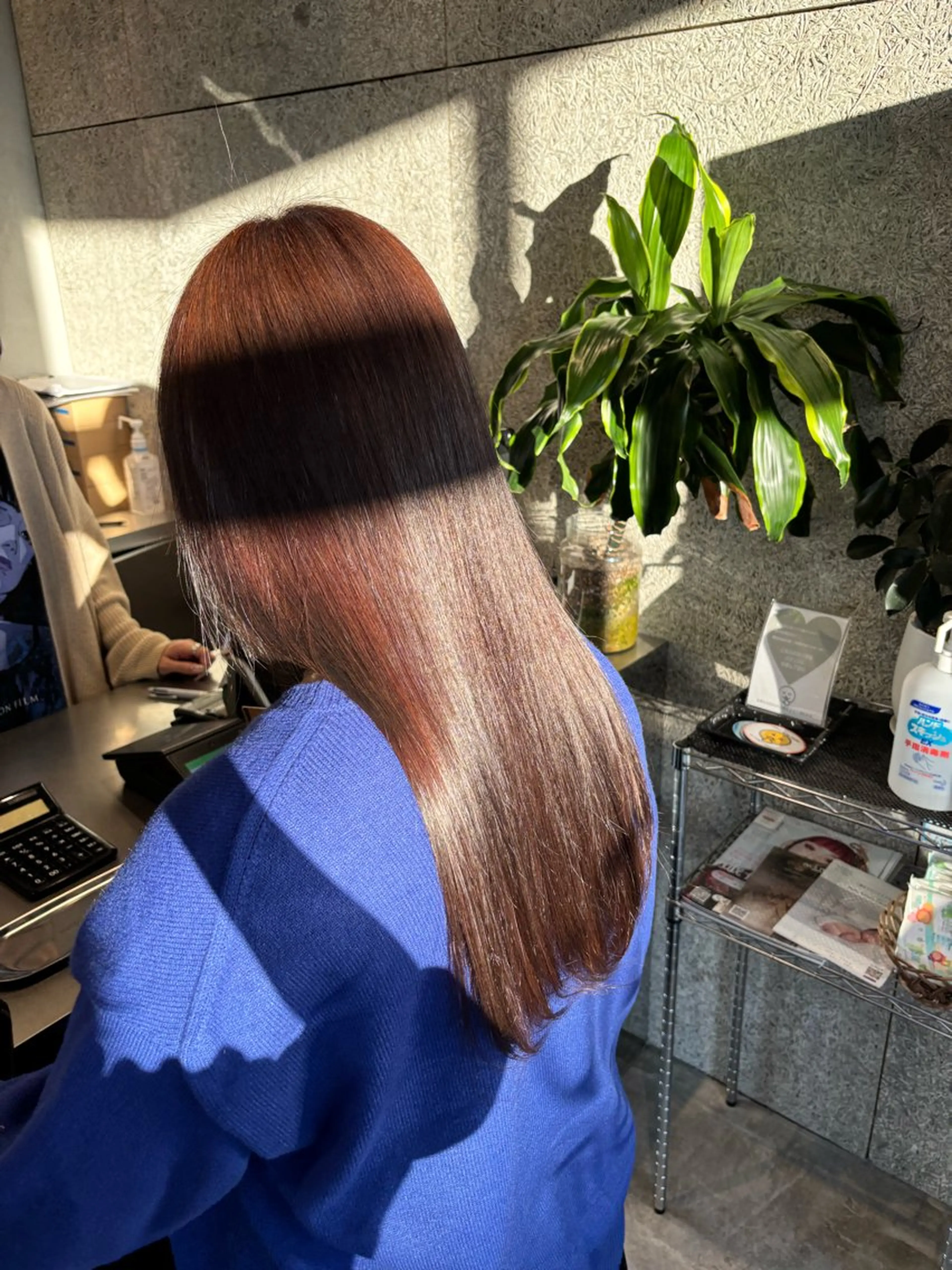 ロング カラー ブラウンカラー レッドカラー レッドブラウン 🌷艶感カラー🌷 富施　優花のヘアスタイル