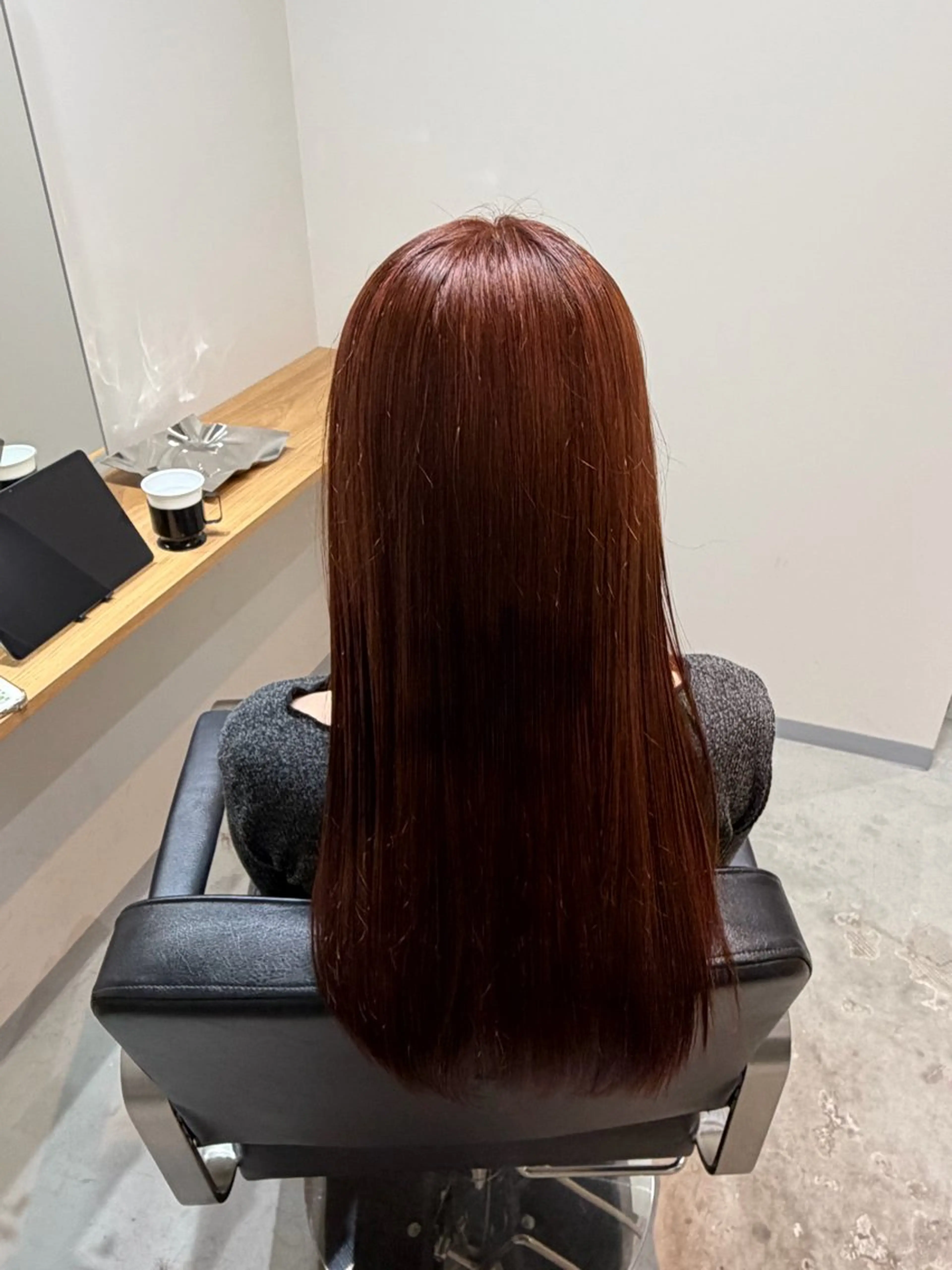 ロング omaフクダ 縮毛矯正/艶髪カラーのヘアスタイル