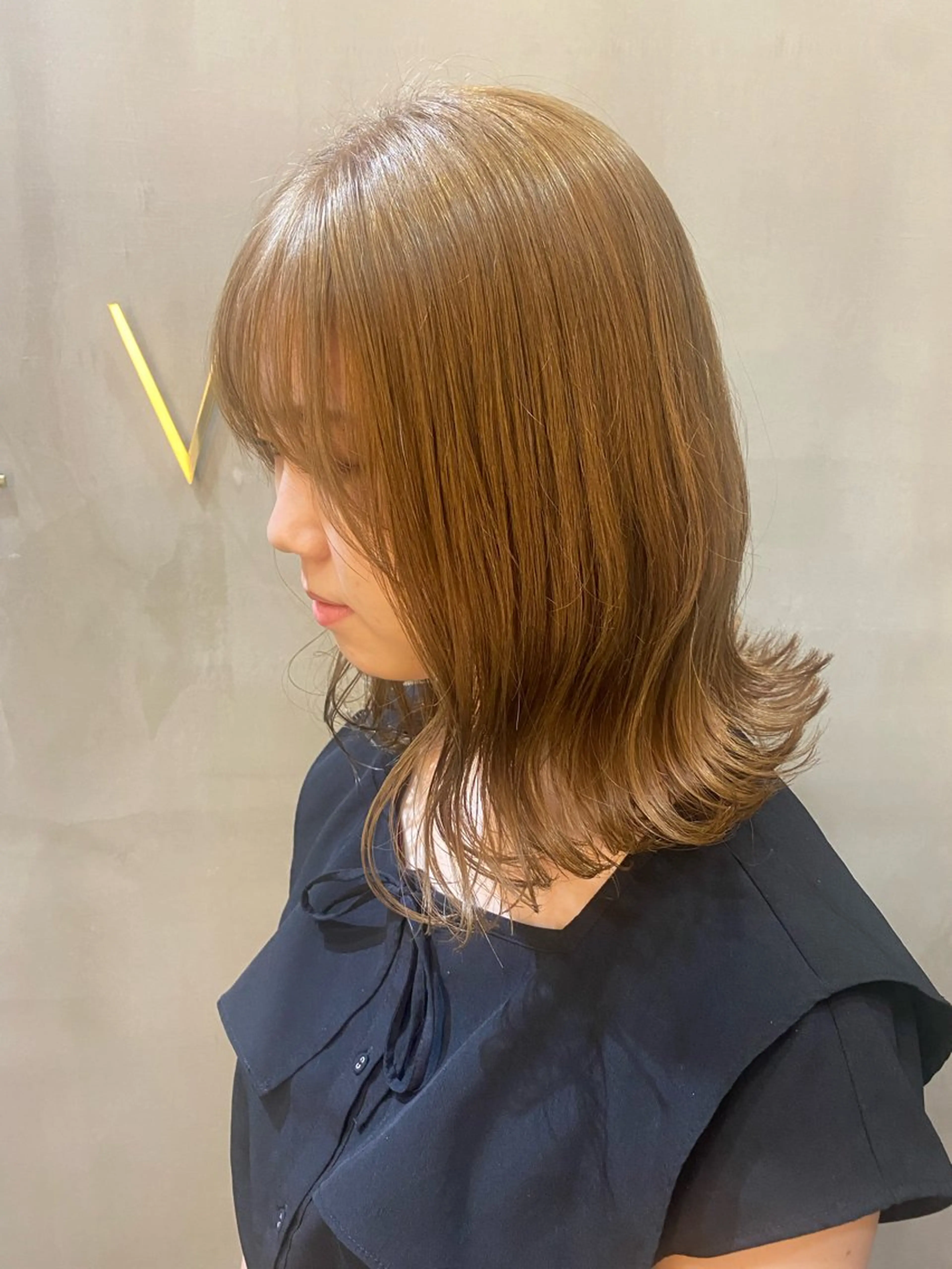 ミディアム カラー 韓国×髪質改善カラー 💎hinaのヘアスタイル