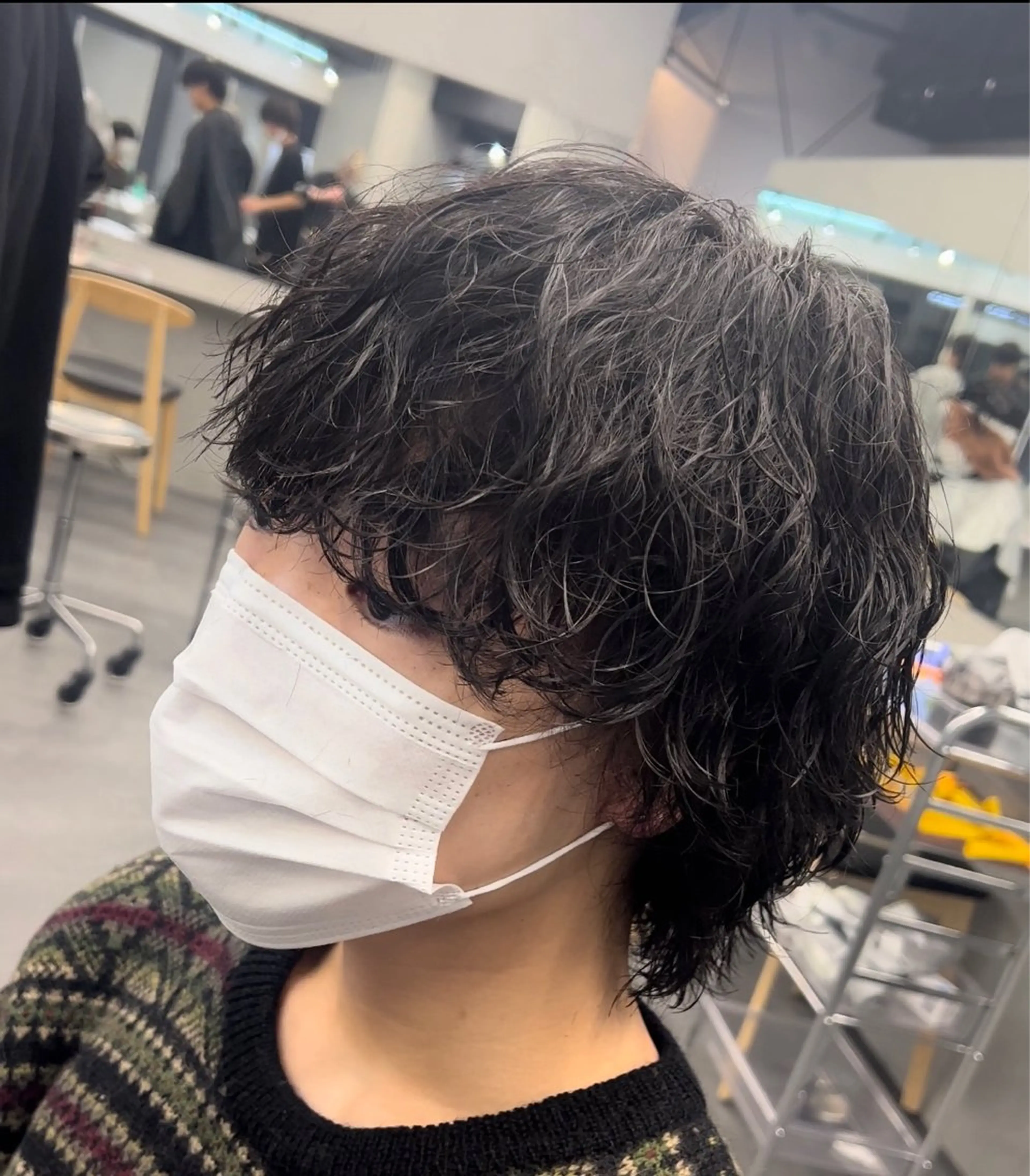 セミロング パーマ ヘアアレンジ メンズ fifth 石川 凪のヘアスタイル