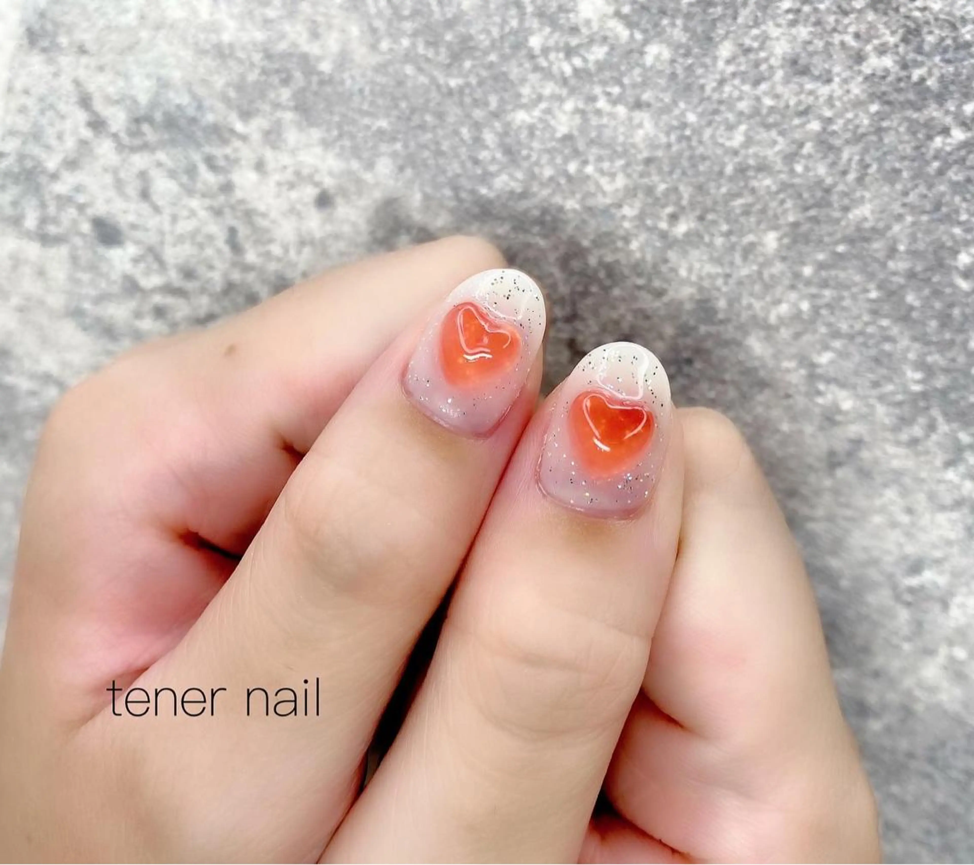 ネイル ハート UVネイル テネルネイル tener nailのネイルデザイン