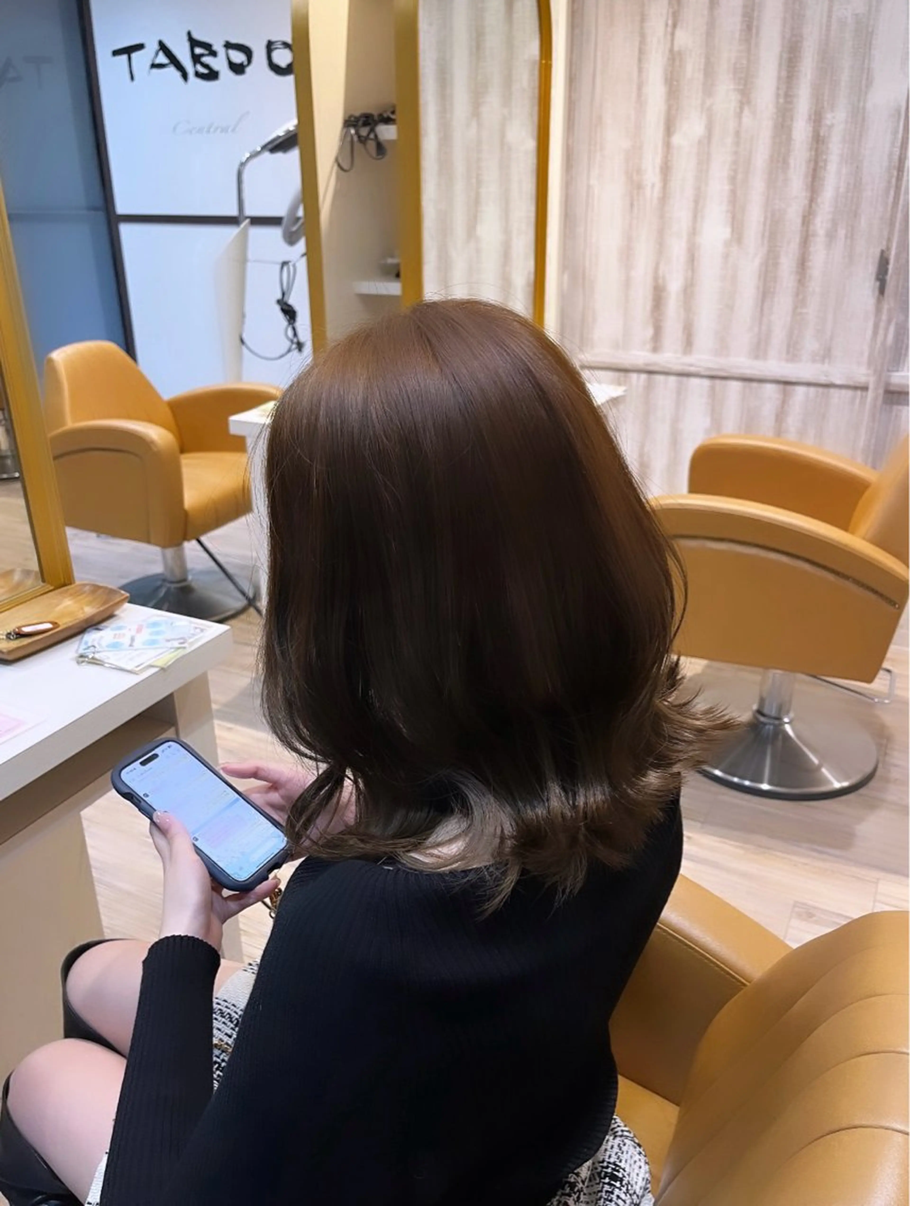 セミロング 髪質改善 トリートメント ブリーチなしWカラー レイヤー/Rickyのヘアスタイル