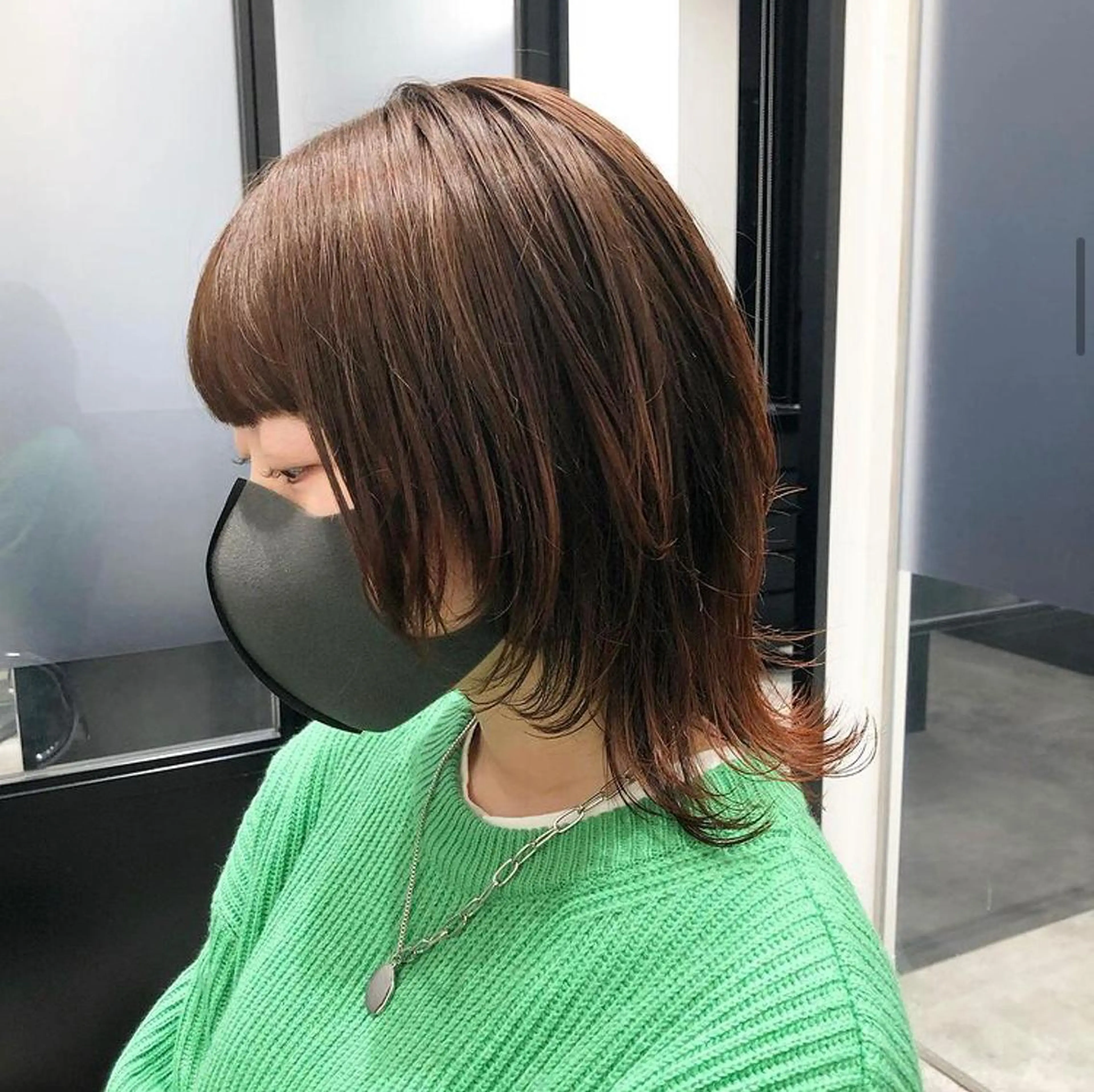 ミディアム カラー パーマ ヘアアレンジ メンズ キッズ メンズウルフカット ブラウンカラー オレンジ オレンジブラウン ウルフカット stylist 🎀 kanaのその他イメージ