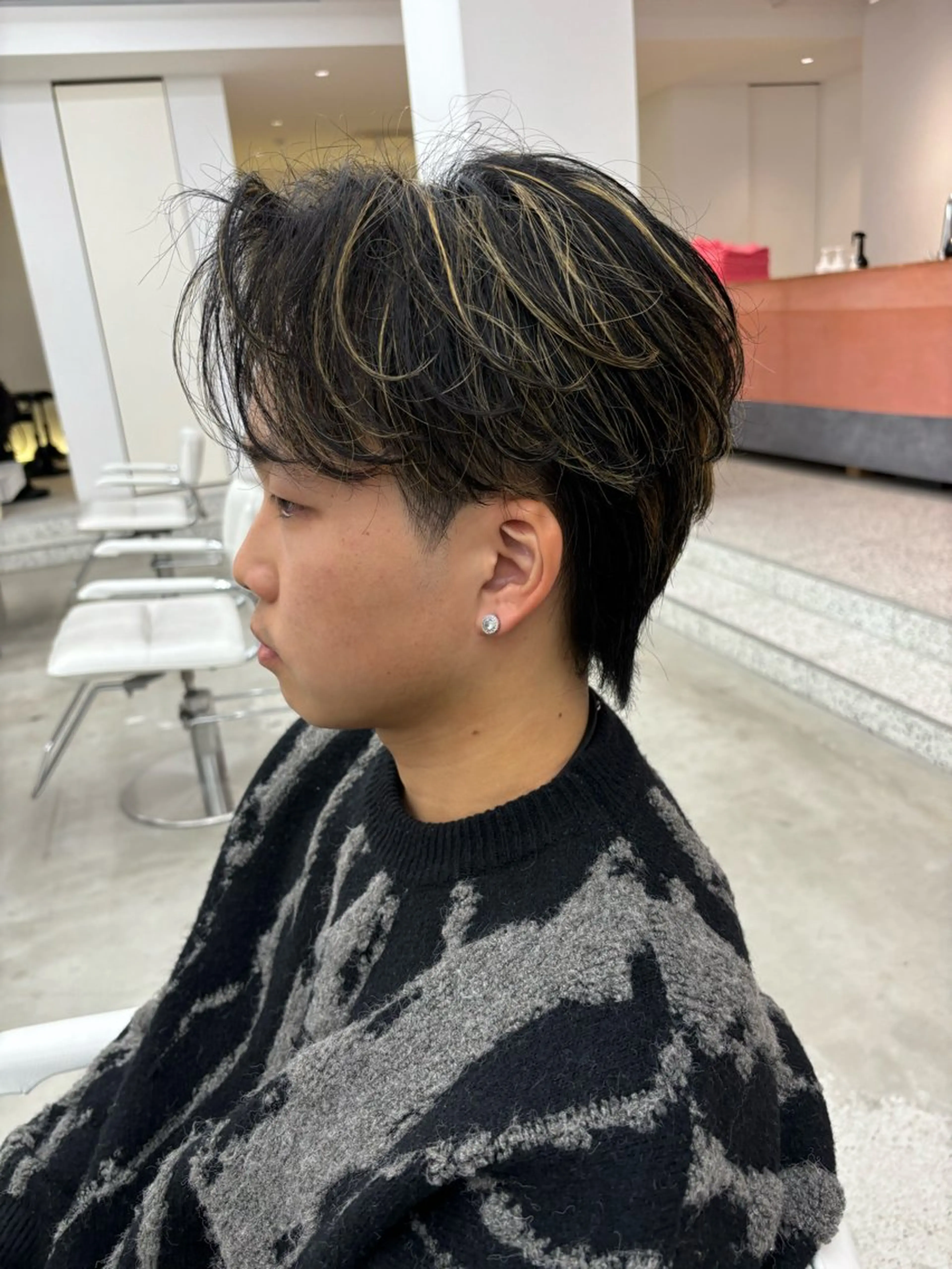 パーマ メンズ カット パーマ 久富 飛義のヘアスタイル
