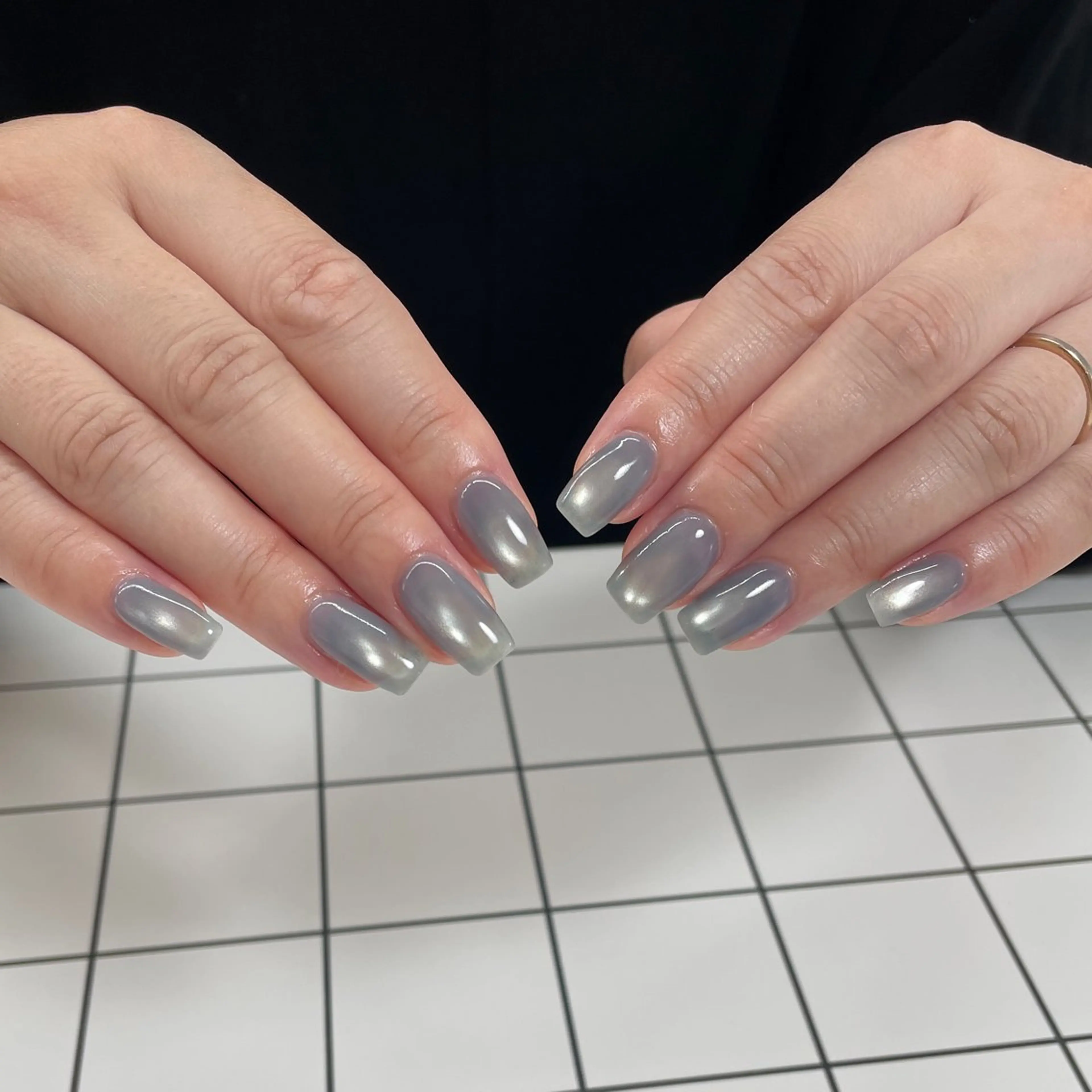 ネイル 水色 春ネイル ennail ayaのネイルデザイン