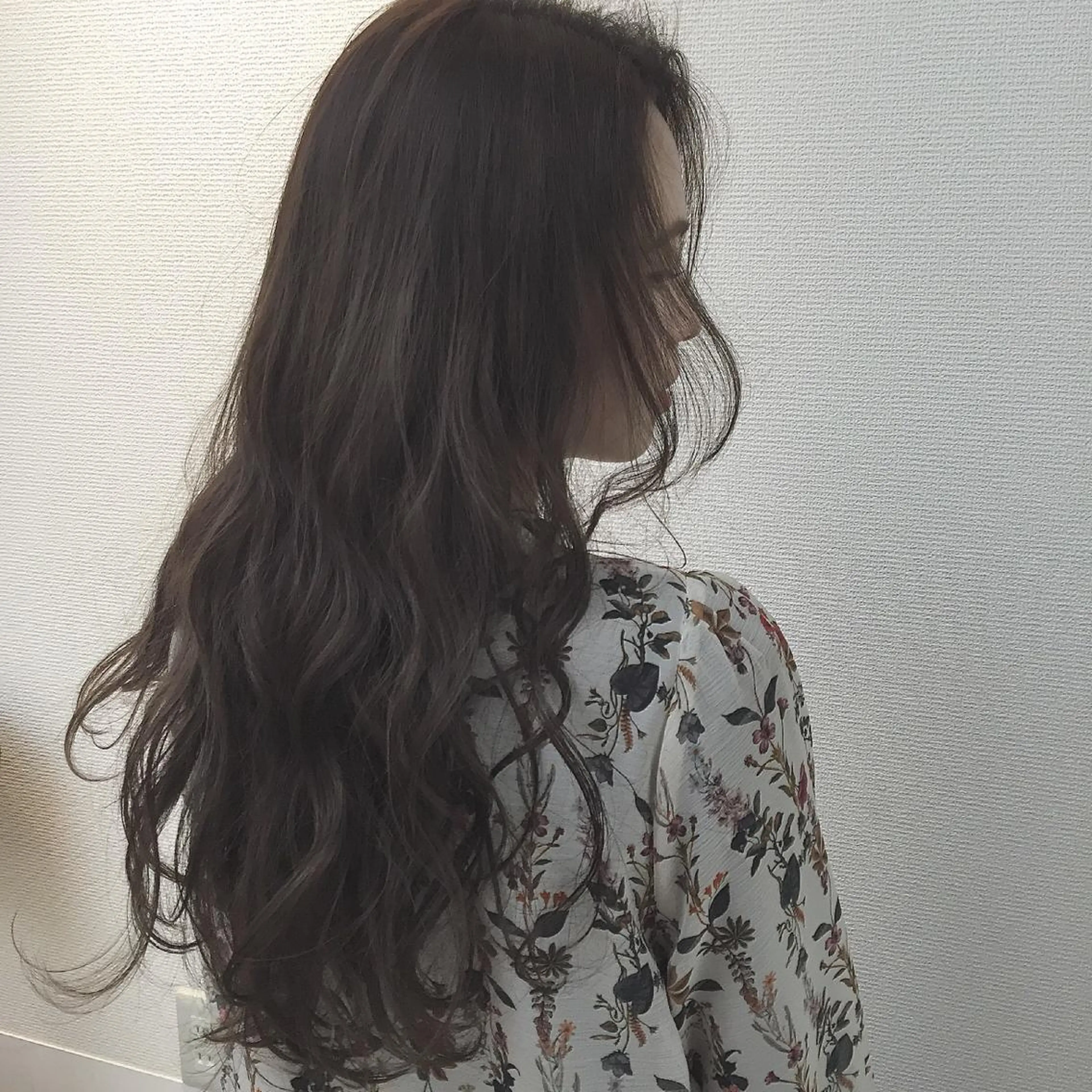 ロング カラー パーマ 前髪顔周り✂️店長 ❤️アマミヤ❤️のヘアスタイル