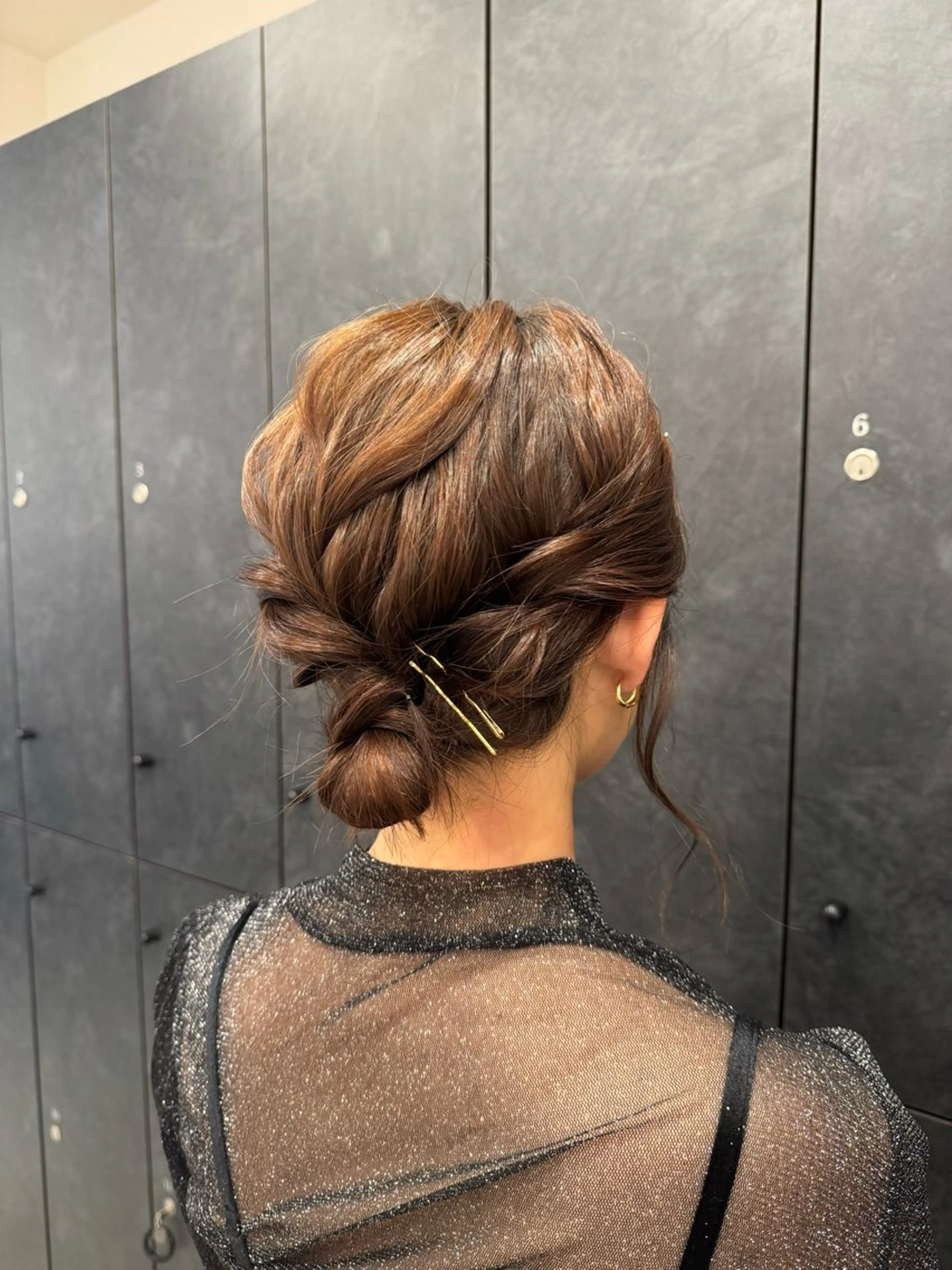 ミディアム ヘアアレンジ 藤原 凜香のヘアスタイル