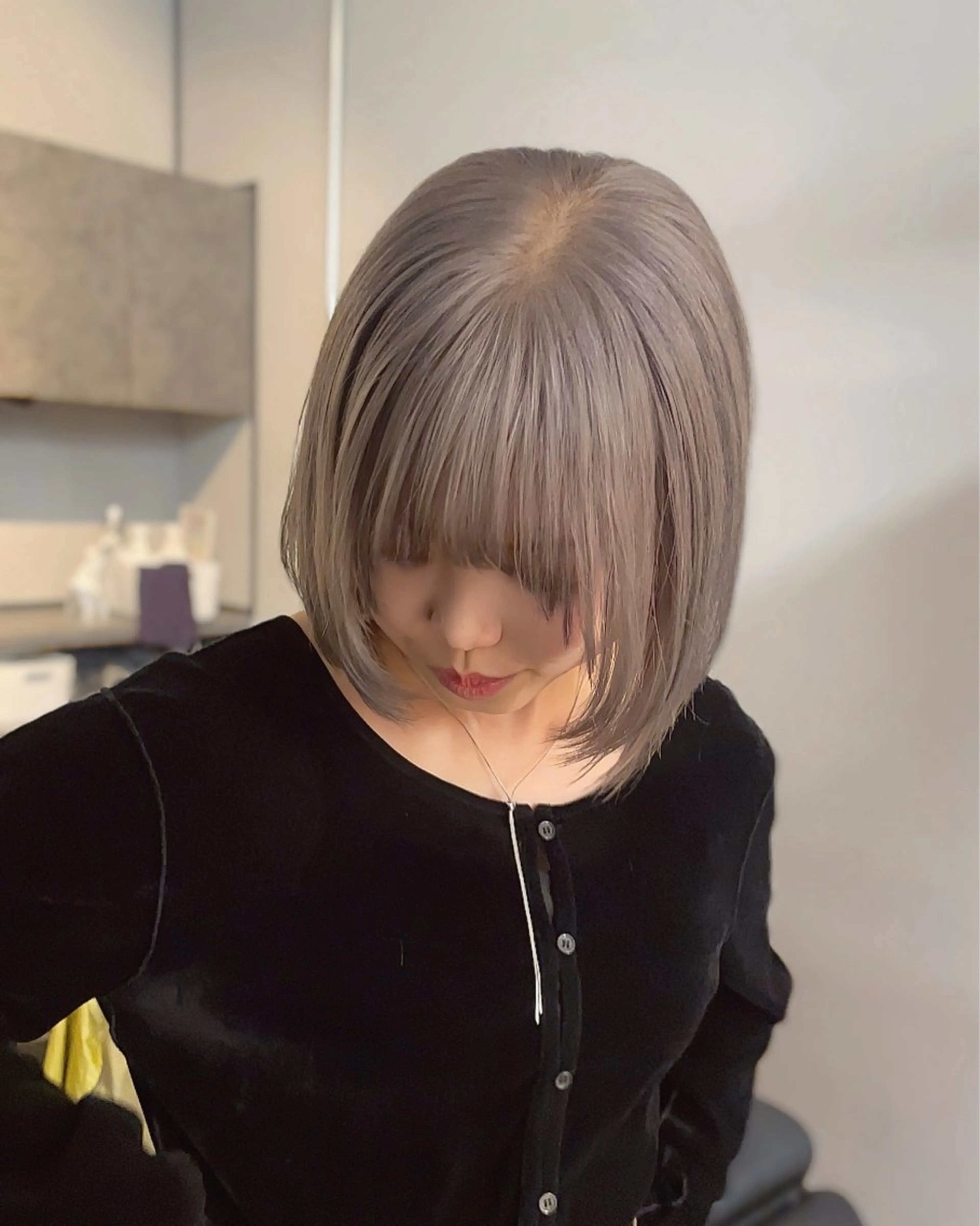 ミディアム ムラ修正ブリーチ 山田眞之介のヘアスタイル