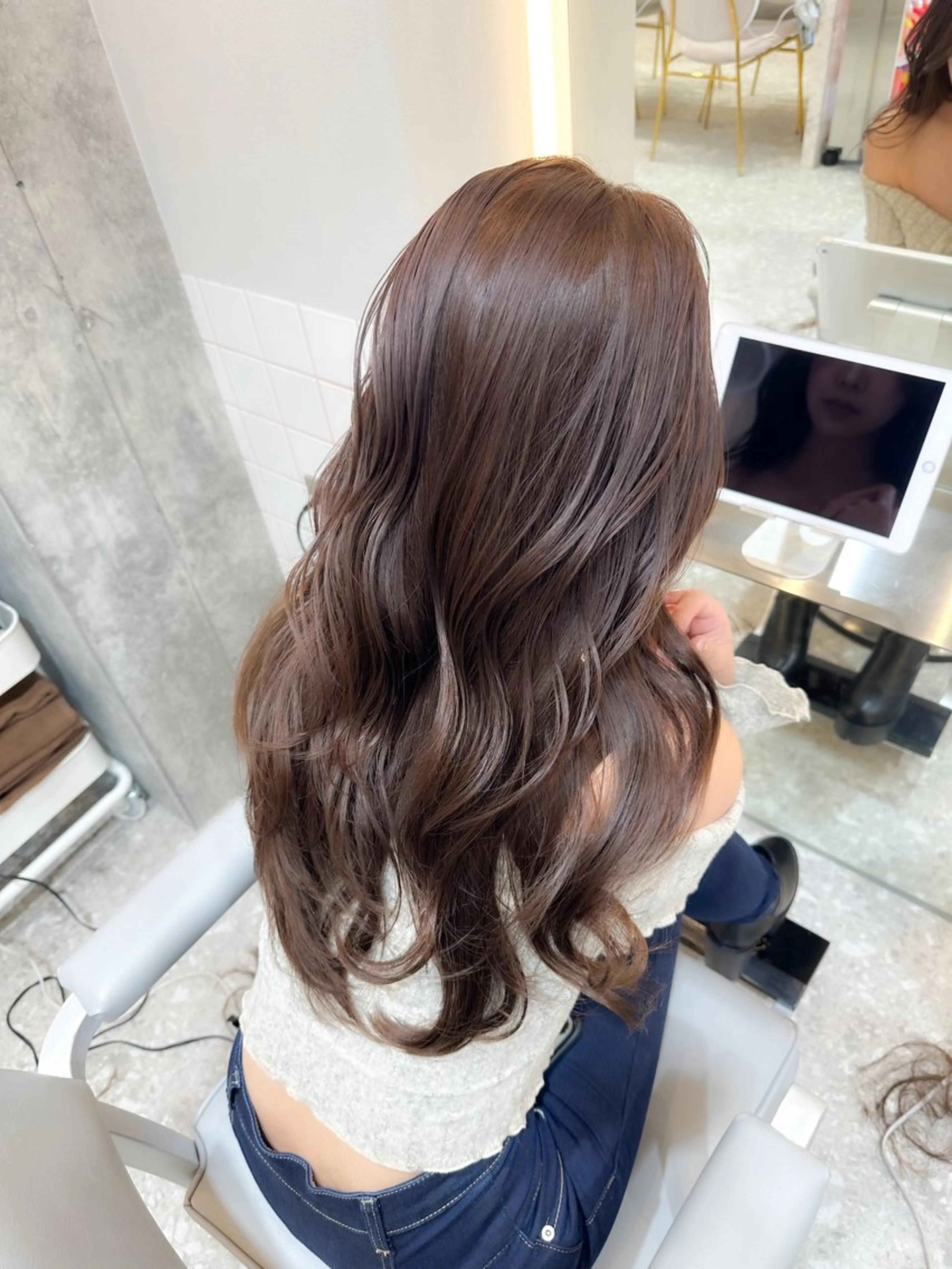 セミロング カラー ヘアカラー トリートメント 新宿/韓国風レイヤー 髪質改善/渋谷直樹のヘアスタイル