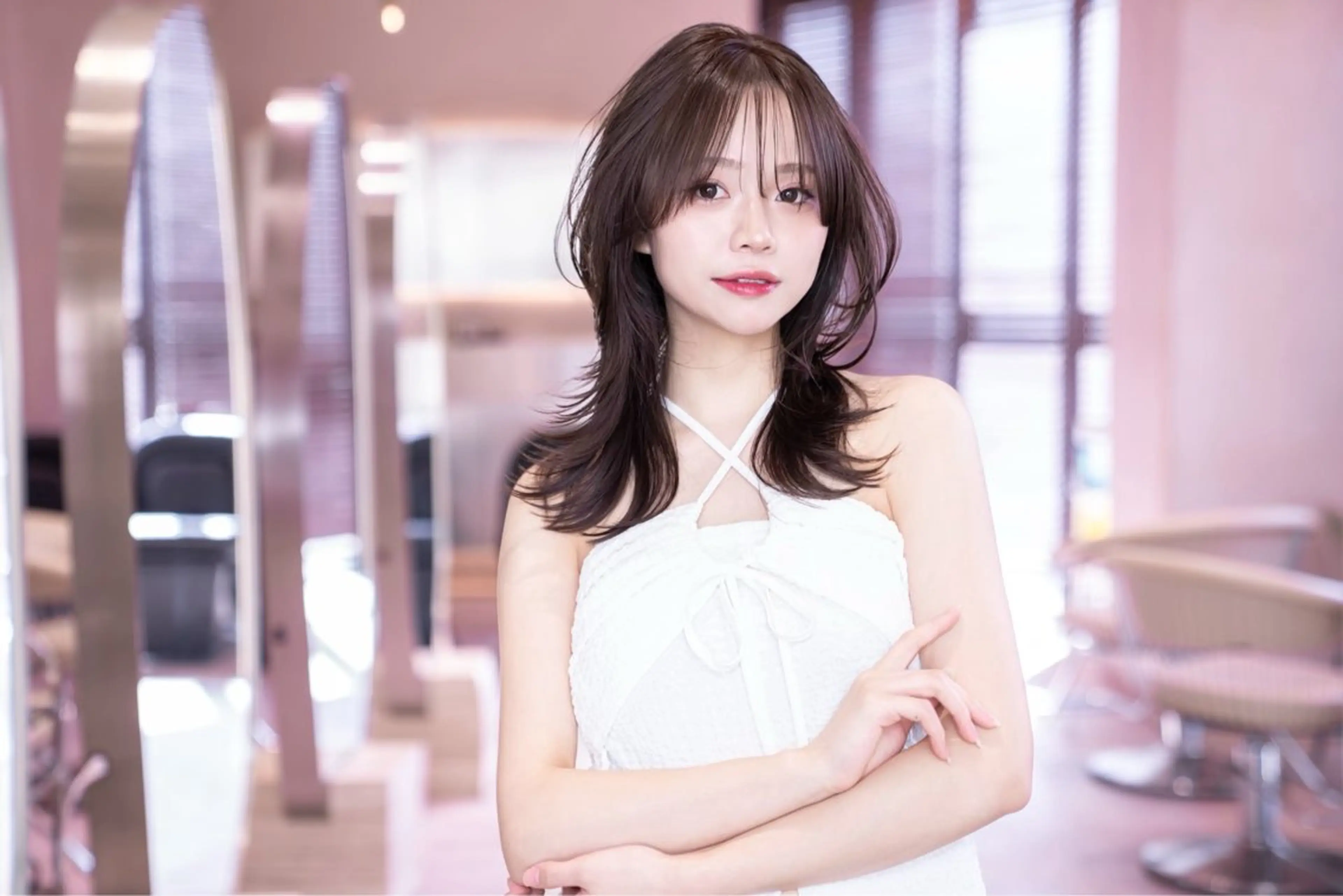 ミディアム カット トリートメント 透明感カラー 渋谷美容師みひろのヘアスタイル