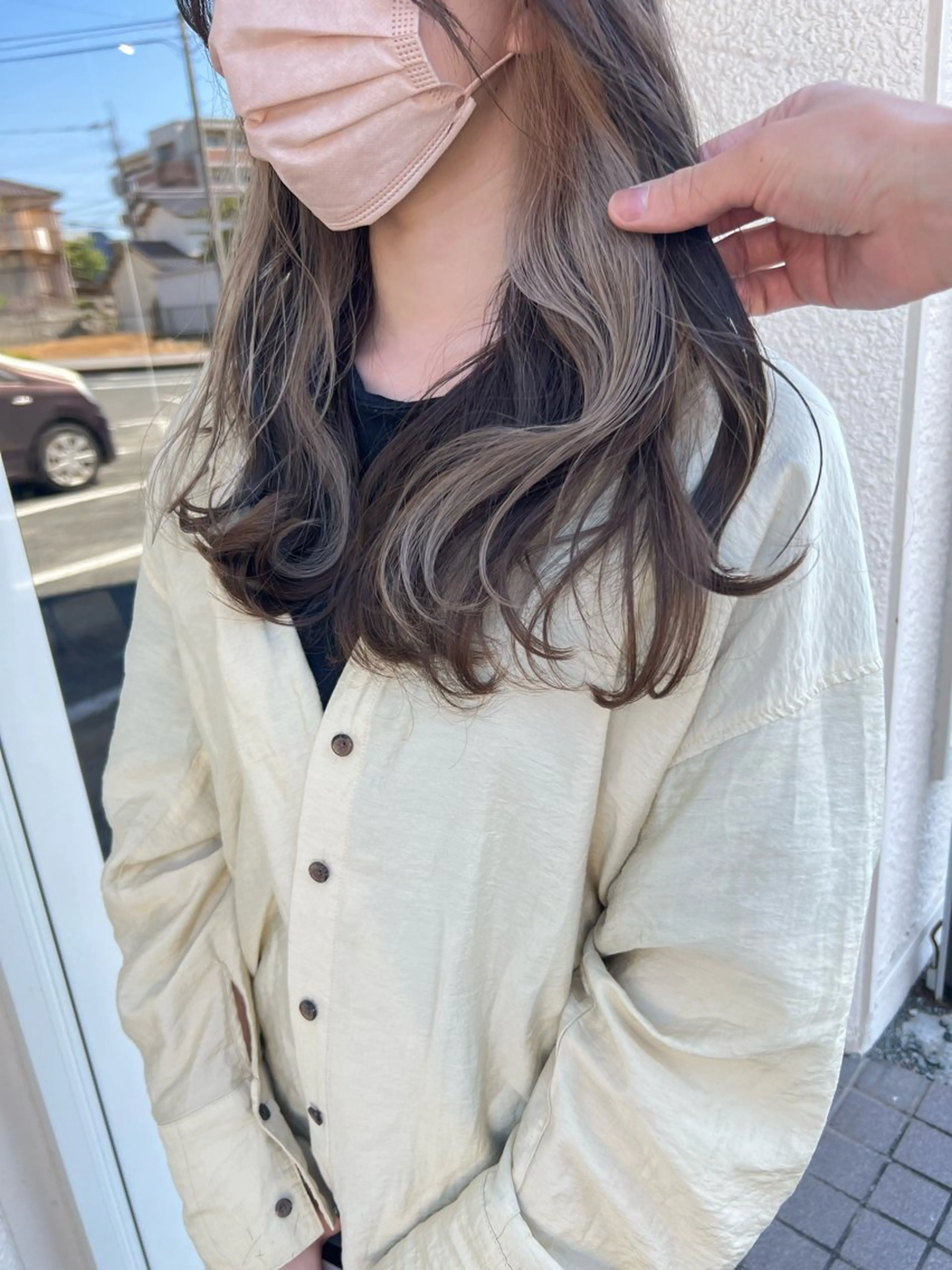 ロング ボブ 髪質改善 韓国風ヘア レイヤーカット 縮毛矯正 suii..hair designのヘアスタイル