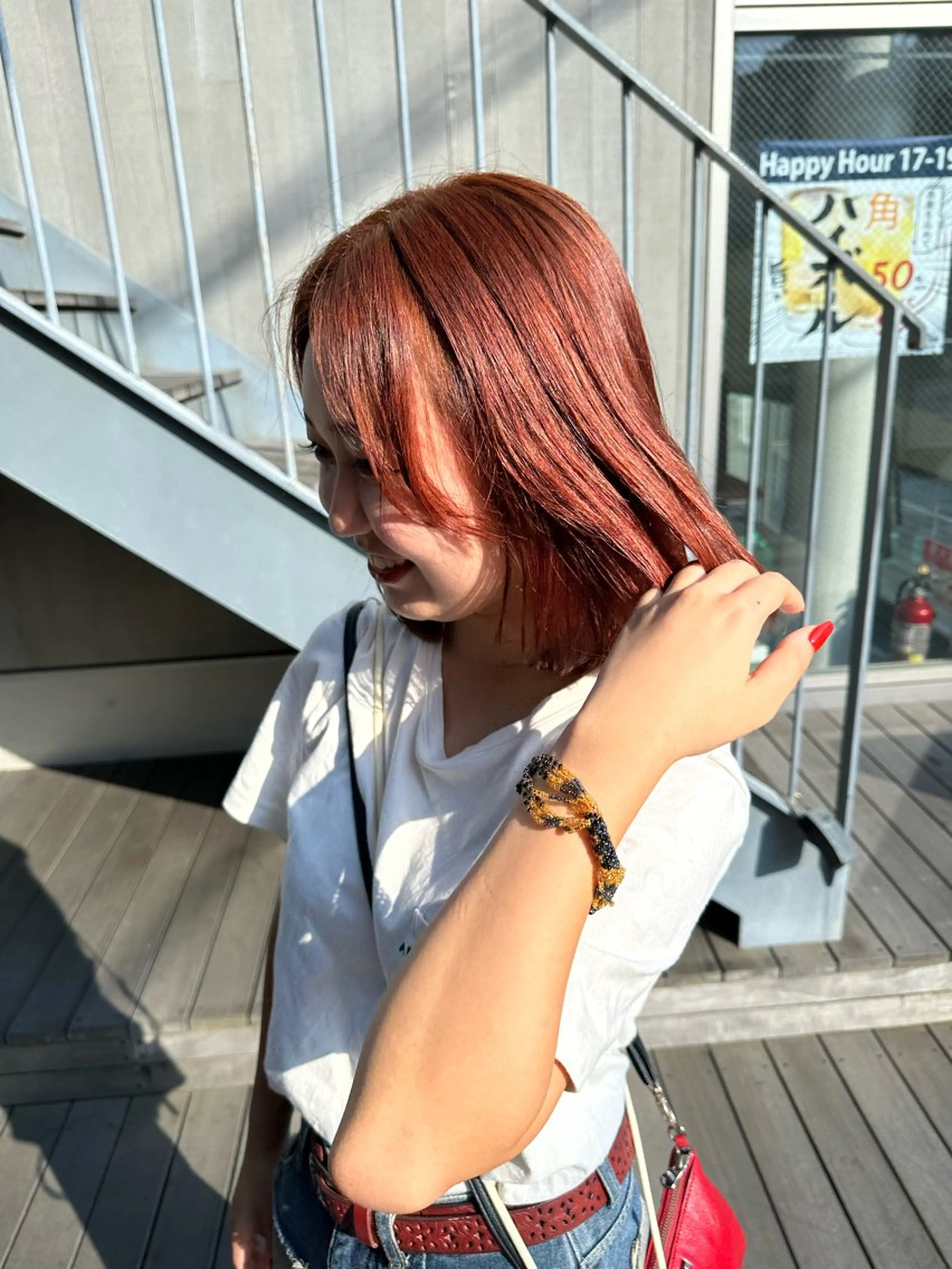 ミディアム カラー 似合わせレイヤー 海外風レイヤーmioのヘアスタイル