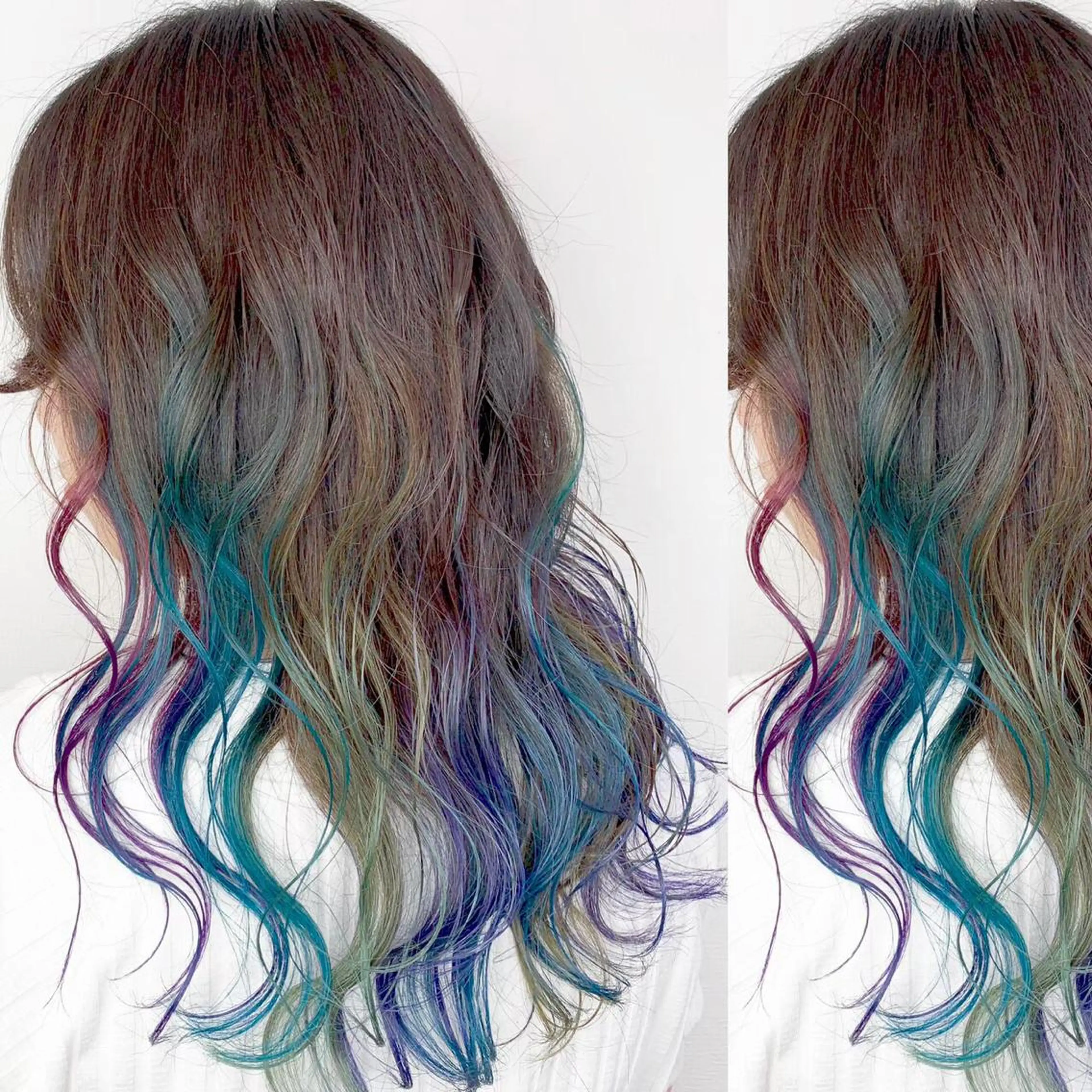 ミディアム カラー JuNブリーチに 縮毛矯正するプロのヘアスタイル