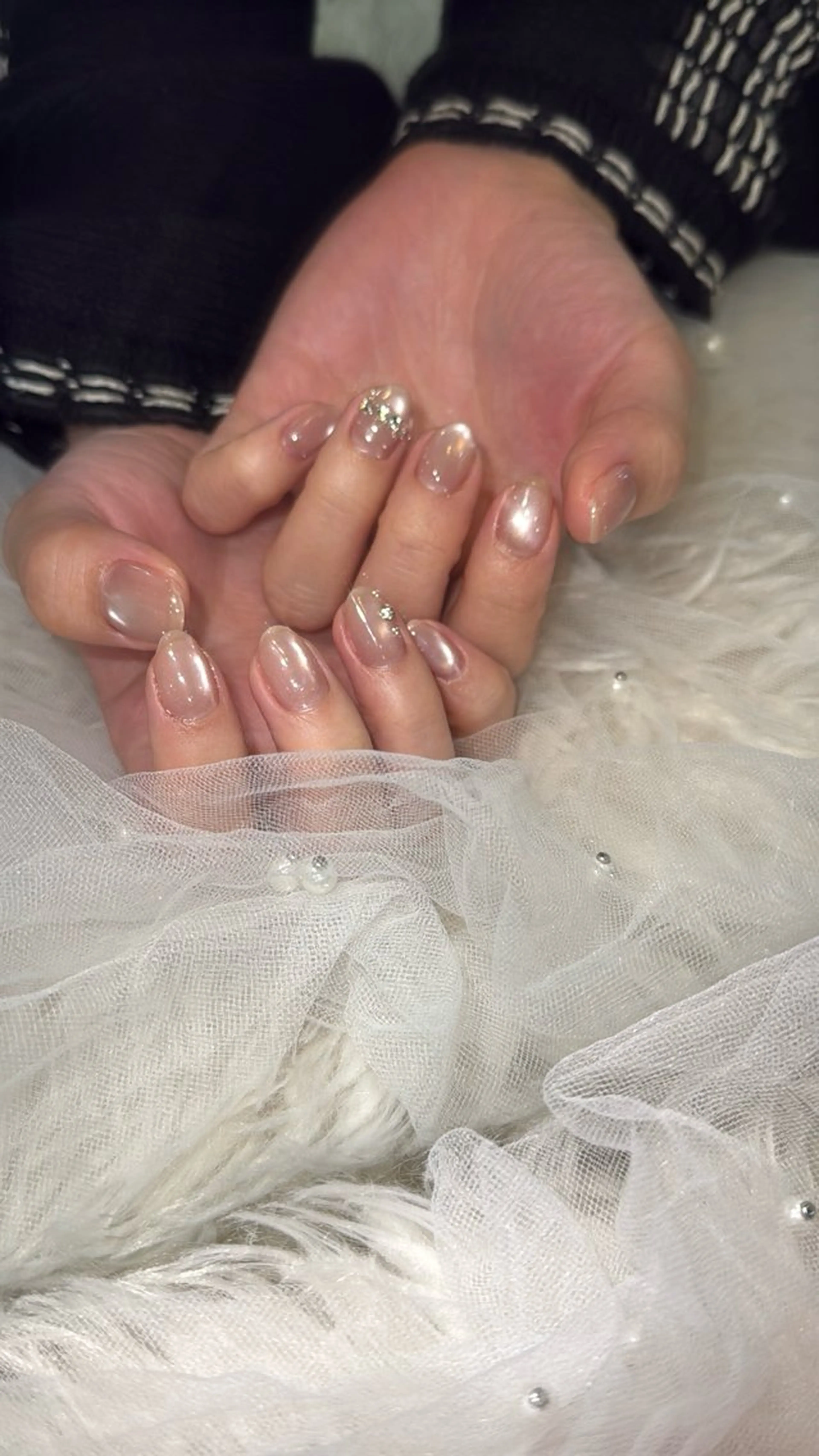 ネイル フラッシュネイル フラッシュマグ フットネイル フレンチネイル 韓国ネイル ハンドネイル SAKU nail 作島茜のネイルデザイン