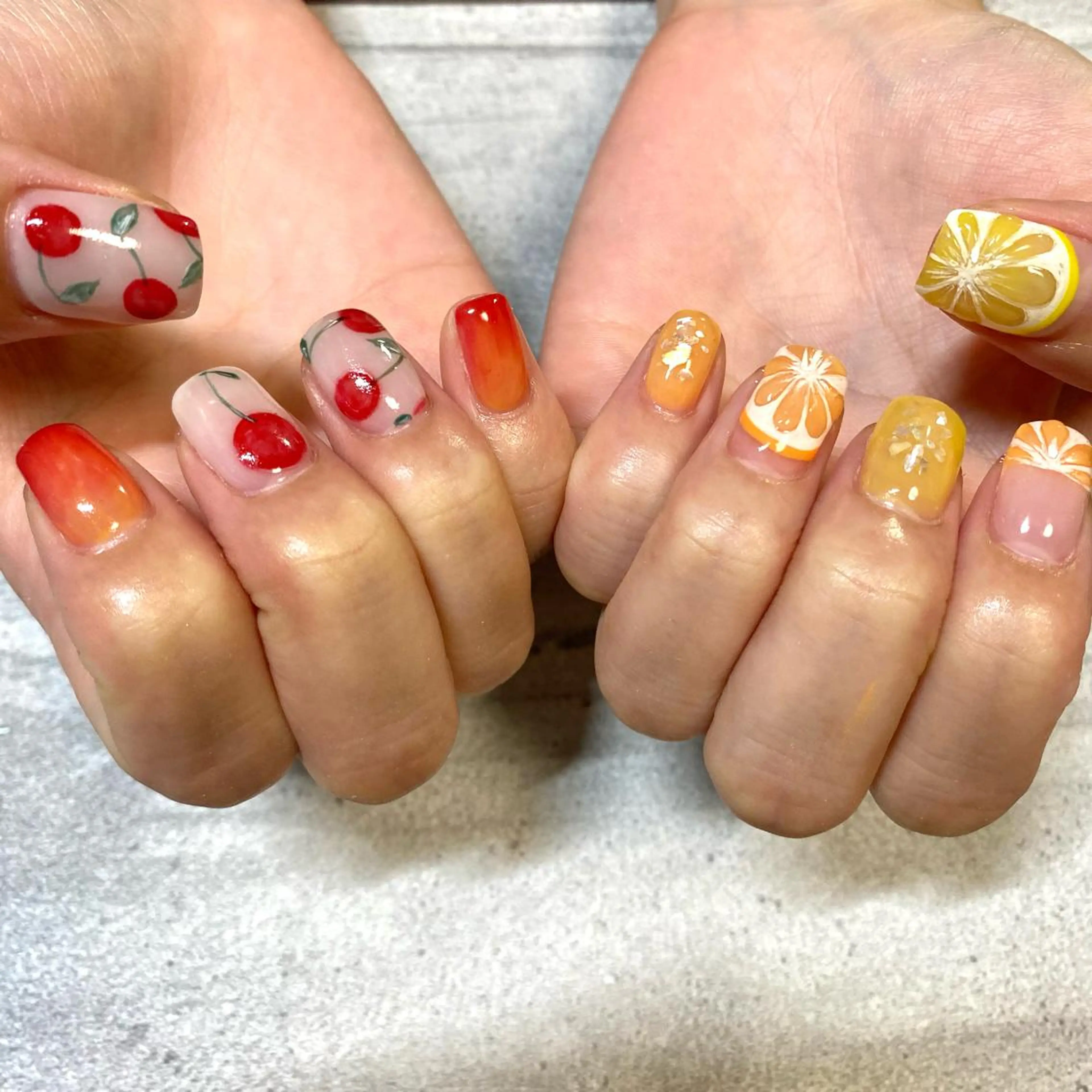 ショート カラー パーマ ヘアアレンジ メンズ キッズ ネイル マツエク・マツパ アイブロウ ハンドネイル ハンドケア 今福鶴見ネイル 8(ｴｲﾄ)のネイルデザイン