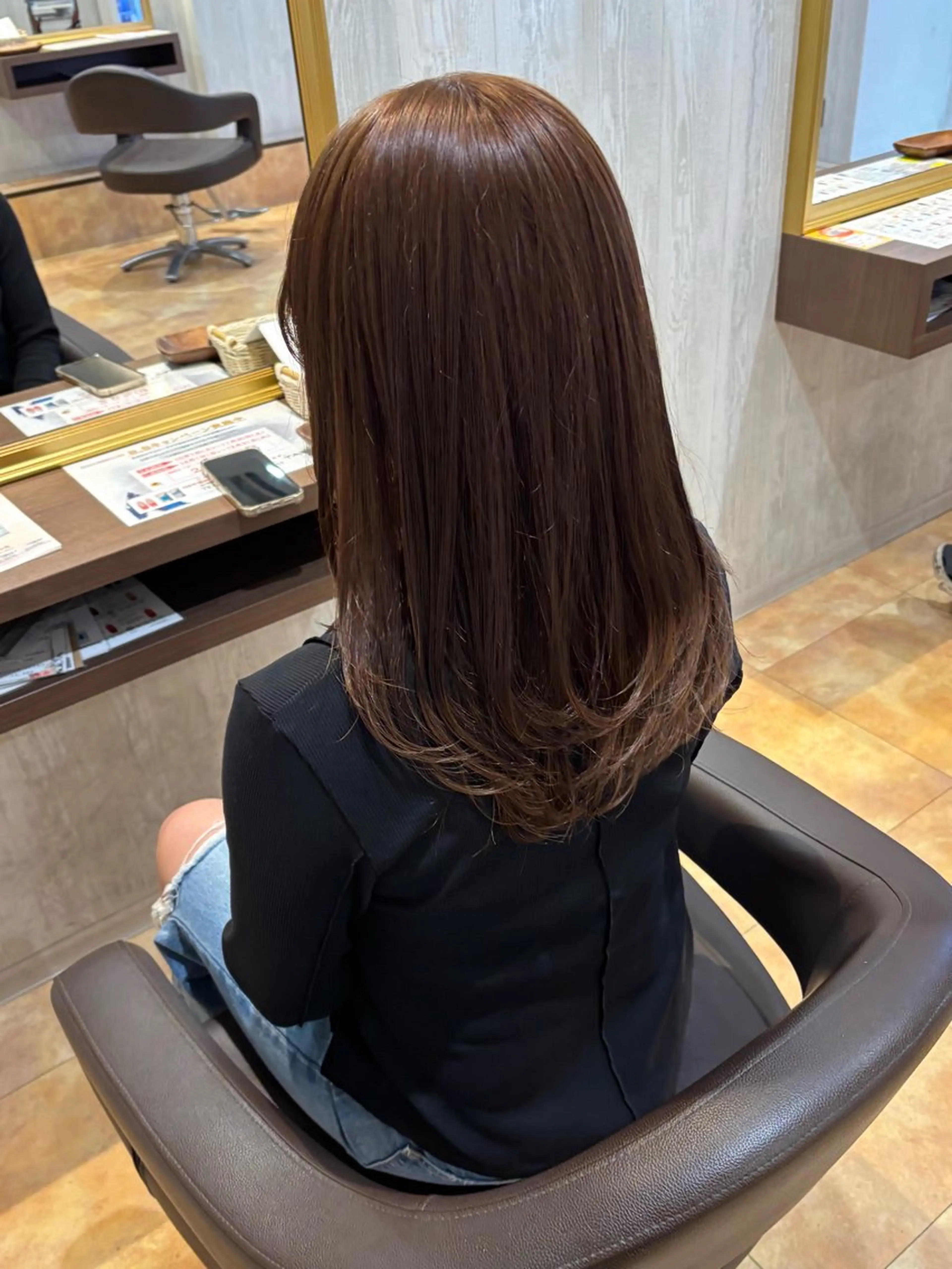 セミロング カラー ヘアカラー トリートメント yui🥀/ボブ /ブリーチなしカラーのヘアスタイル