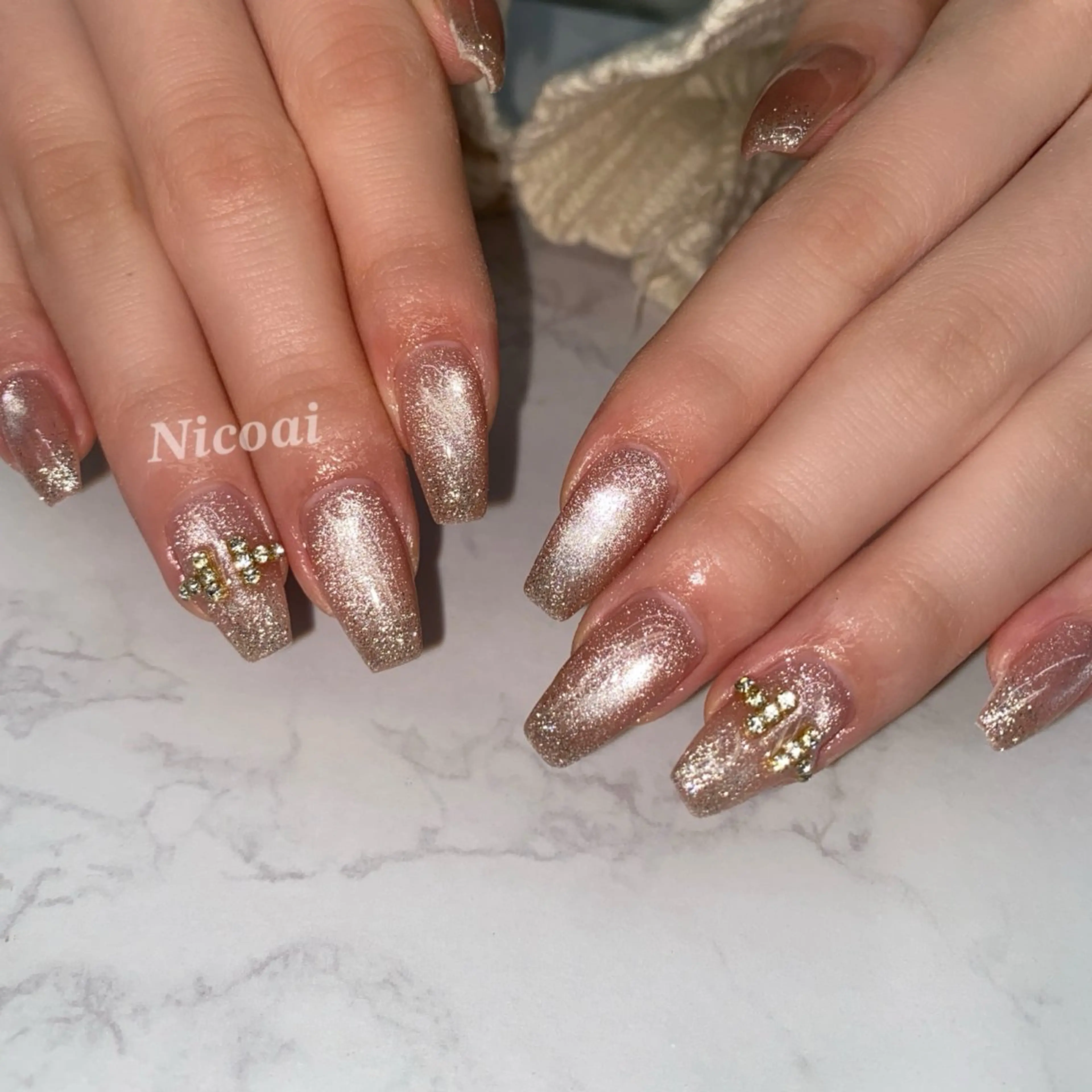 ネイル ジェルネイル マグネットネイル ニュアンスネイル オフィスネイル ワンカラーネイル ハンドネイル NailSalon Nicoaiのネイルデザイン