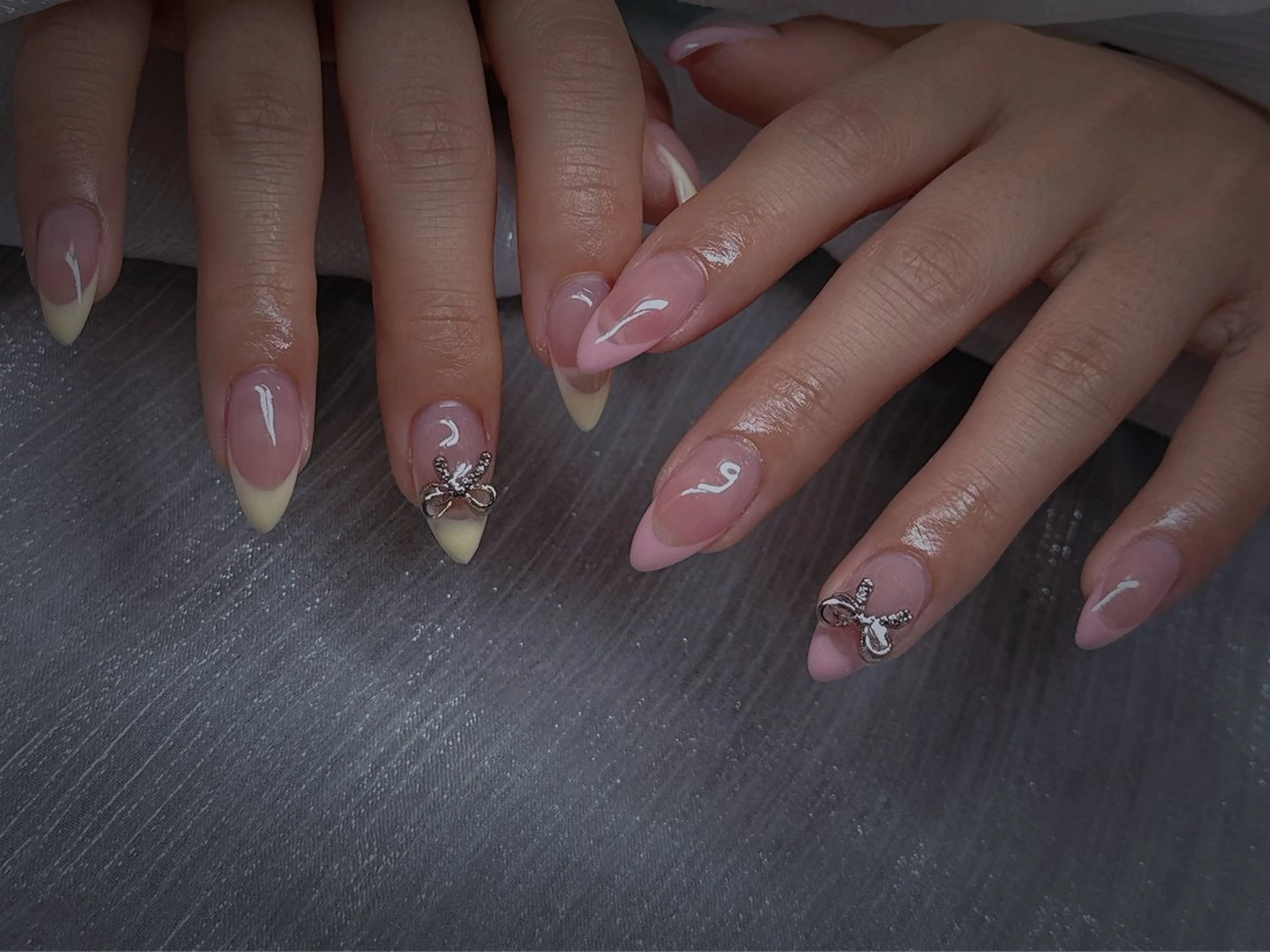 ネイル リボン ハンドネイル Yumi nailのネイルデザイン