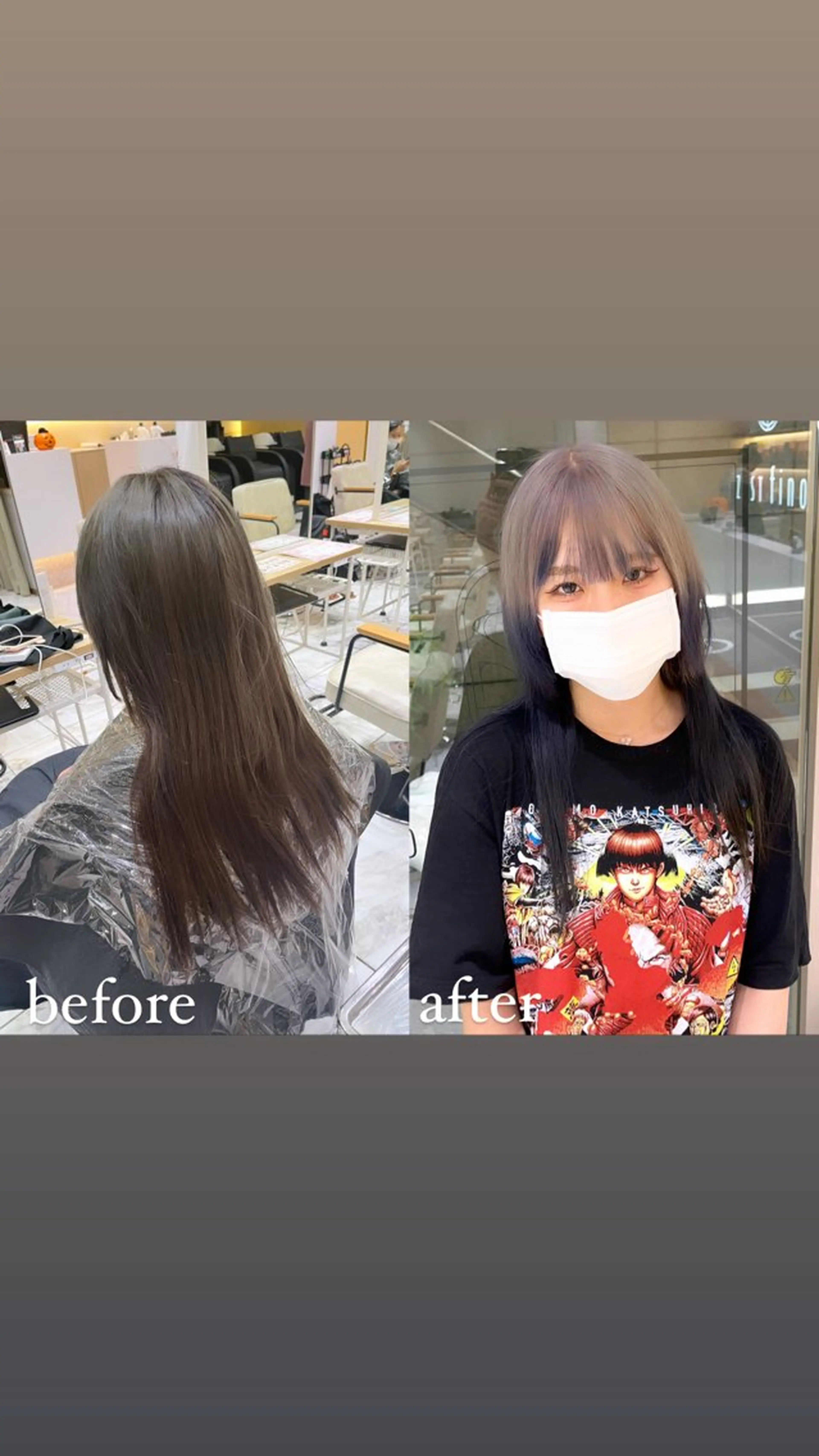 セミロング カラー デザインカラー カット ヘアカラー トリートメント 🥇メンズパーマ /縮毛矯正/木村神心のヘアスタイル