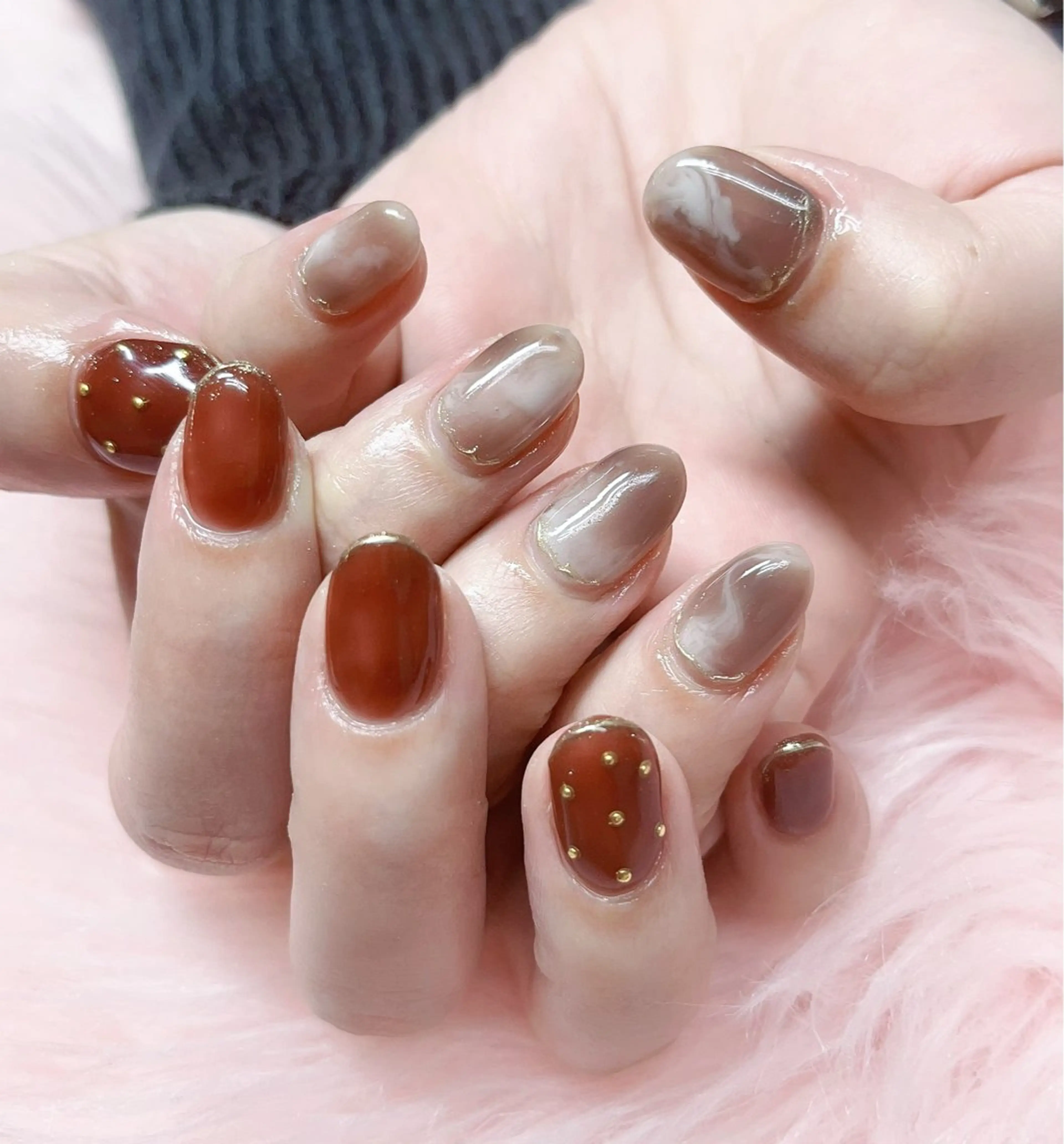ネイル ハンドネイル MoonNail ユリ🌸のネイルデザイン