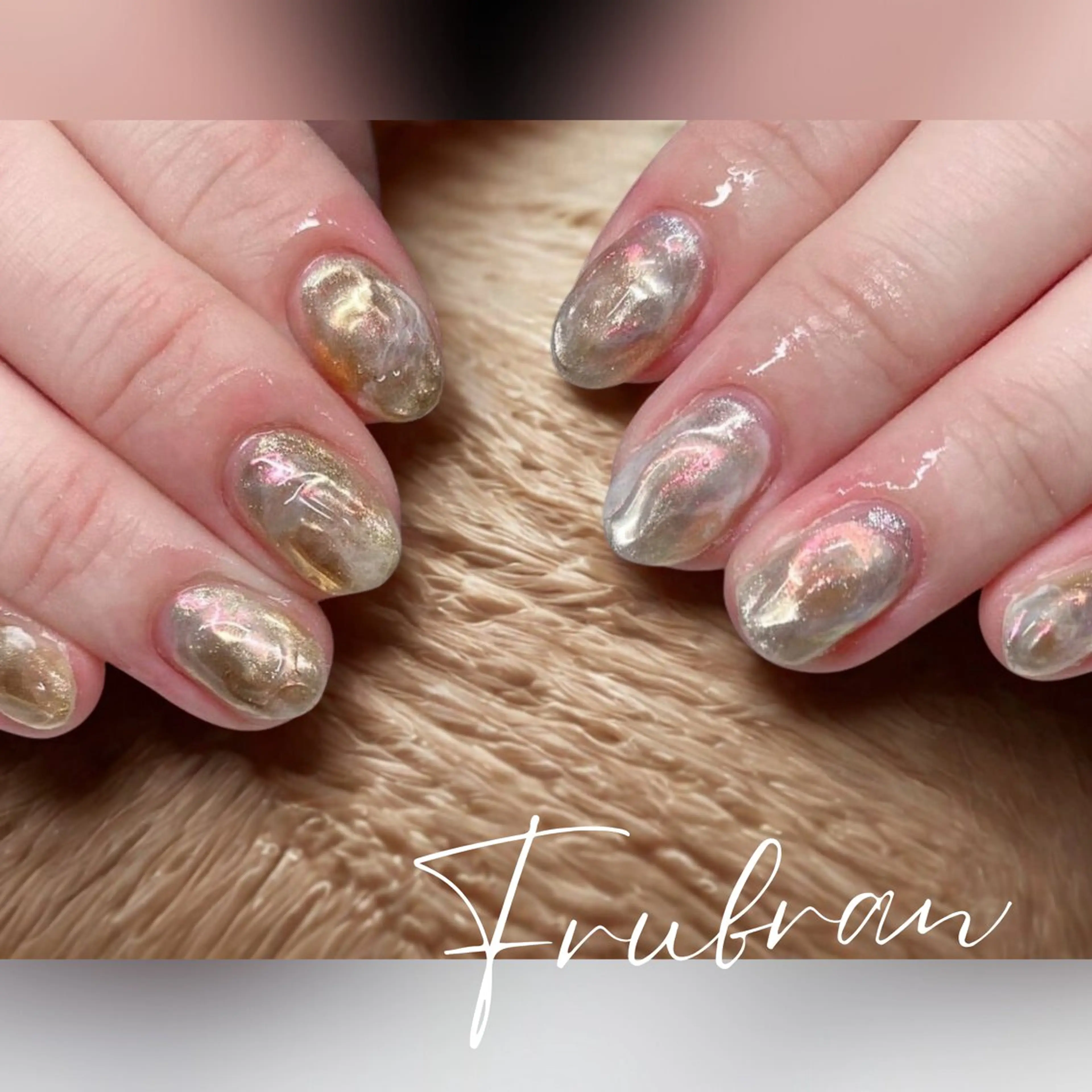 ネイル キラキラネイル 持ち込み ニュアンスネイル ハンドネイル Frubran フルーブランのネイルデザイン