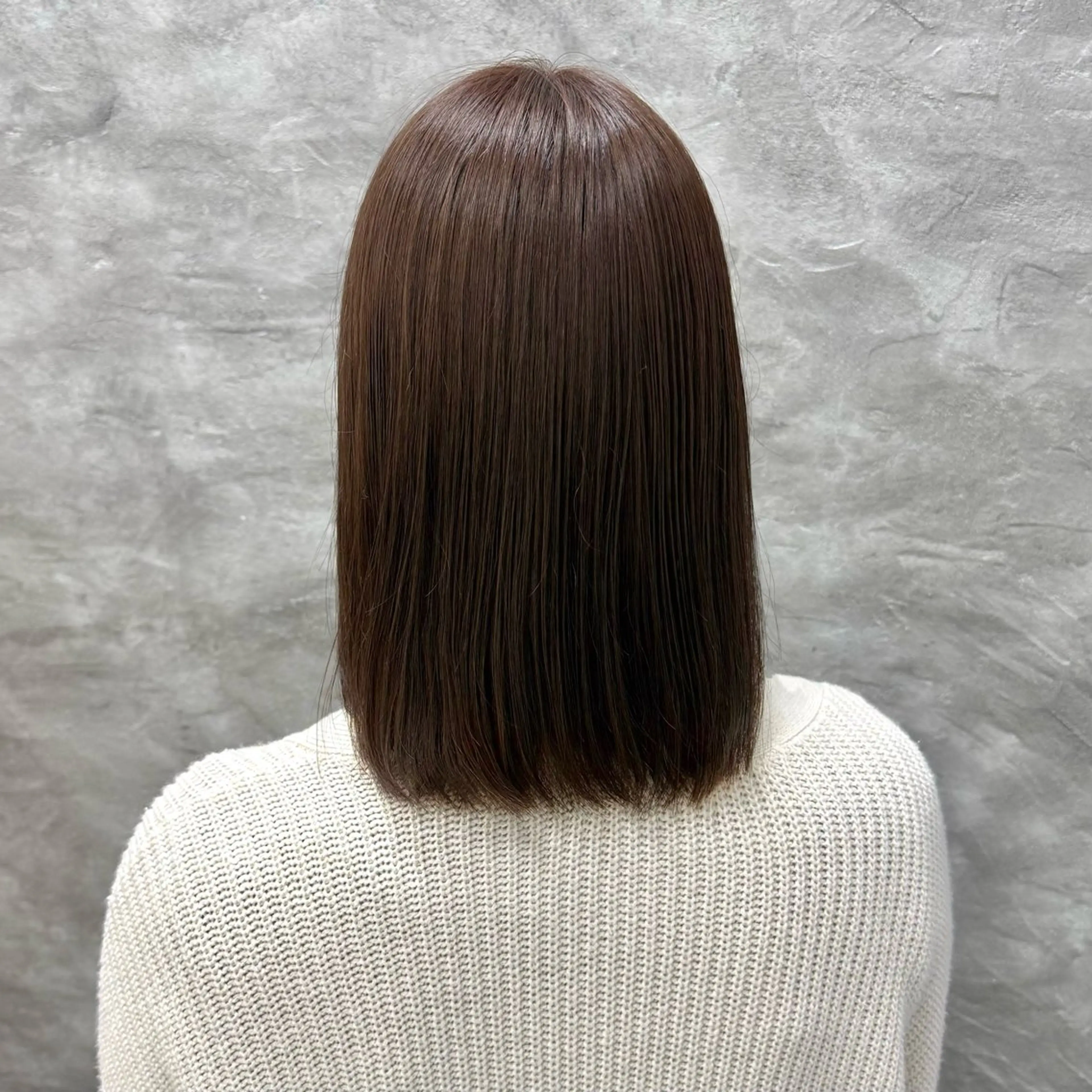 ミディアム カラー ヘアカラー トリートメント 小島 咲音/艶カラー /レイヤー/縮毛矯正のヘアスタイル