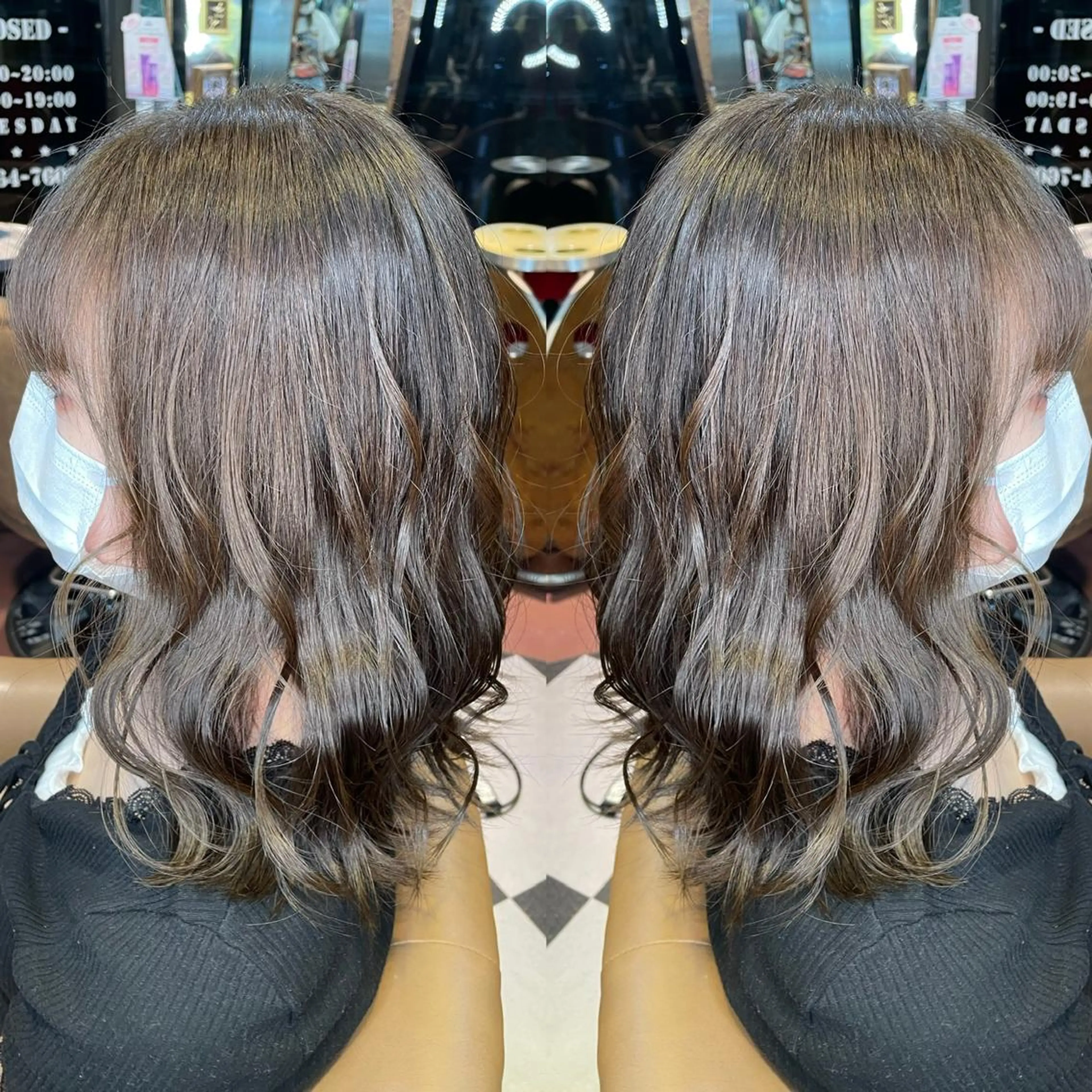 セミロング カラー ベージュカラー ショコラベージュ 髪質改善 トリートメント 👑派手髪/カット 👑ANRYのヘアスタイル