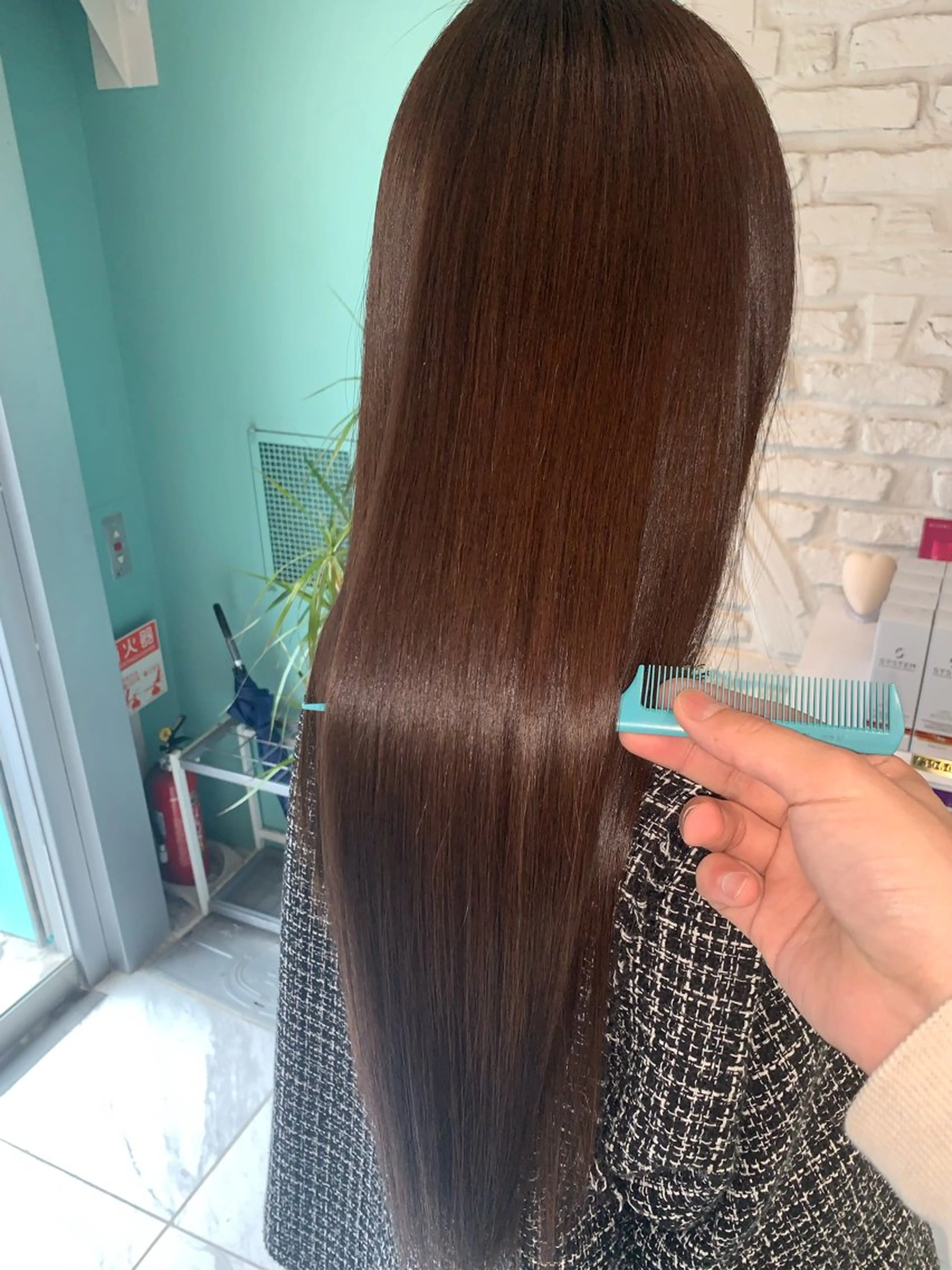 ロング 髪質改善 トリートメント 髪質改善/縮毛矯正 心斎橋/池本有宏のヘアスタイル