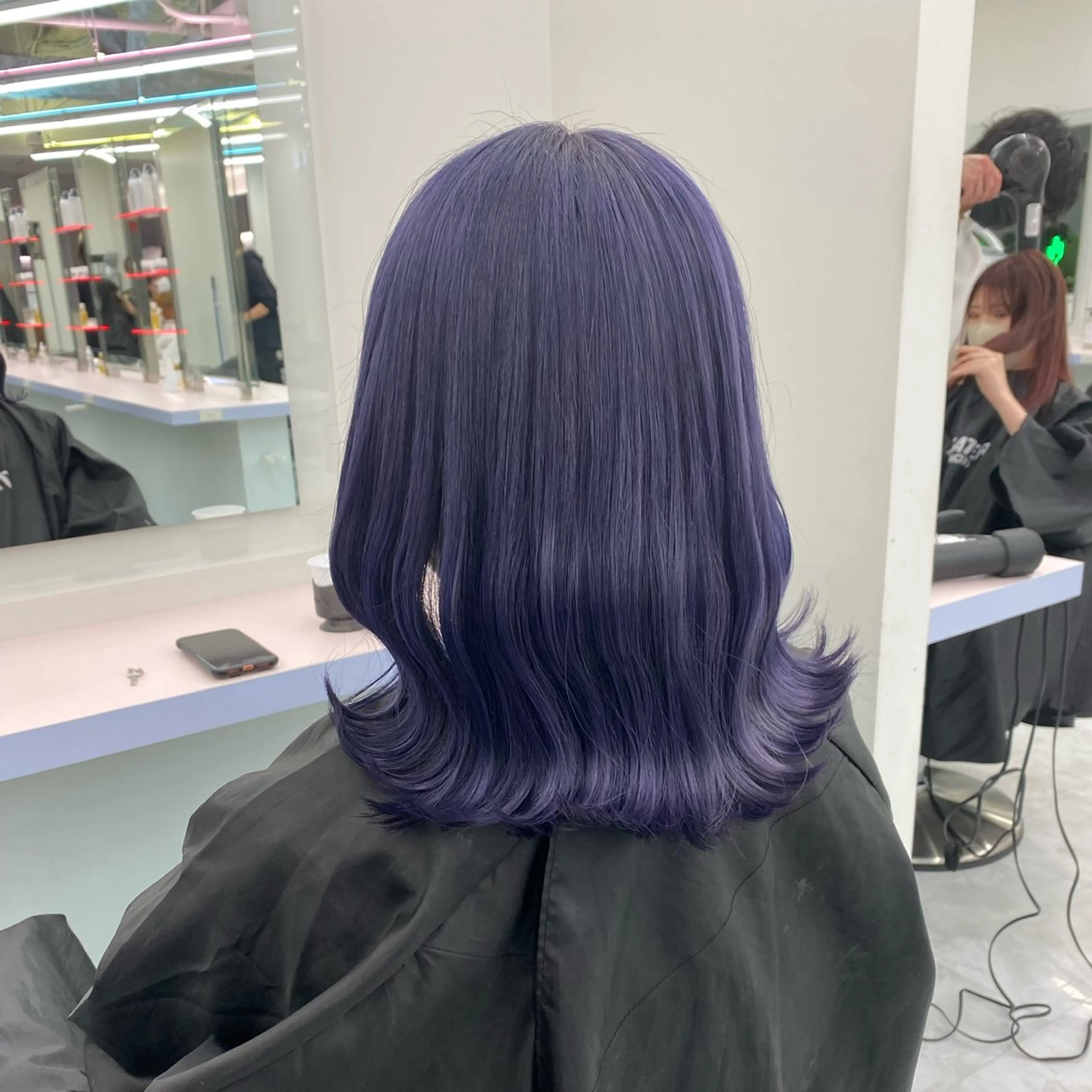 セミロング カラー ヘアアレンジ レイヤー×透明感カラ ーHAYATOのヘアスタイル