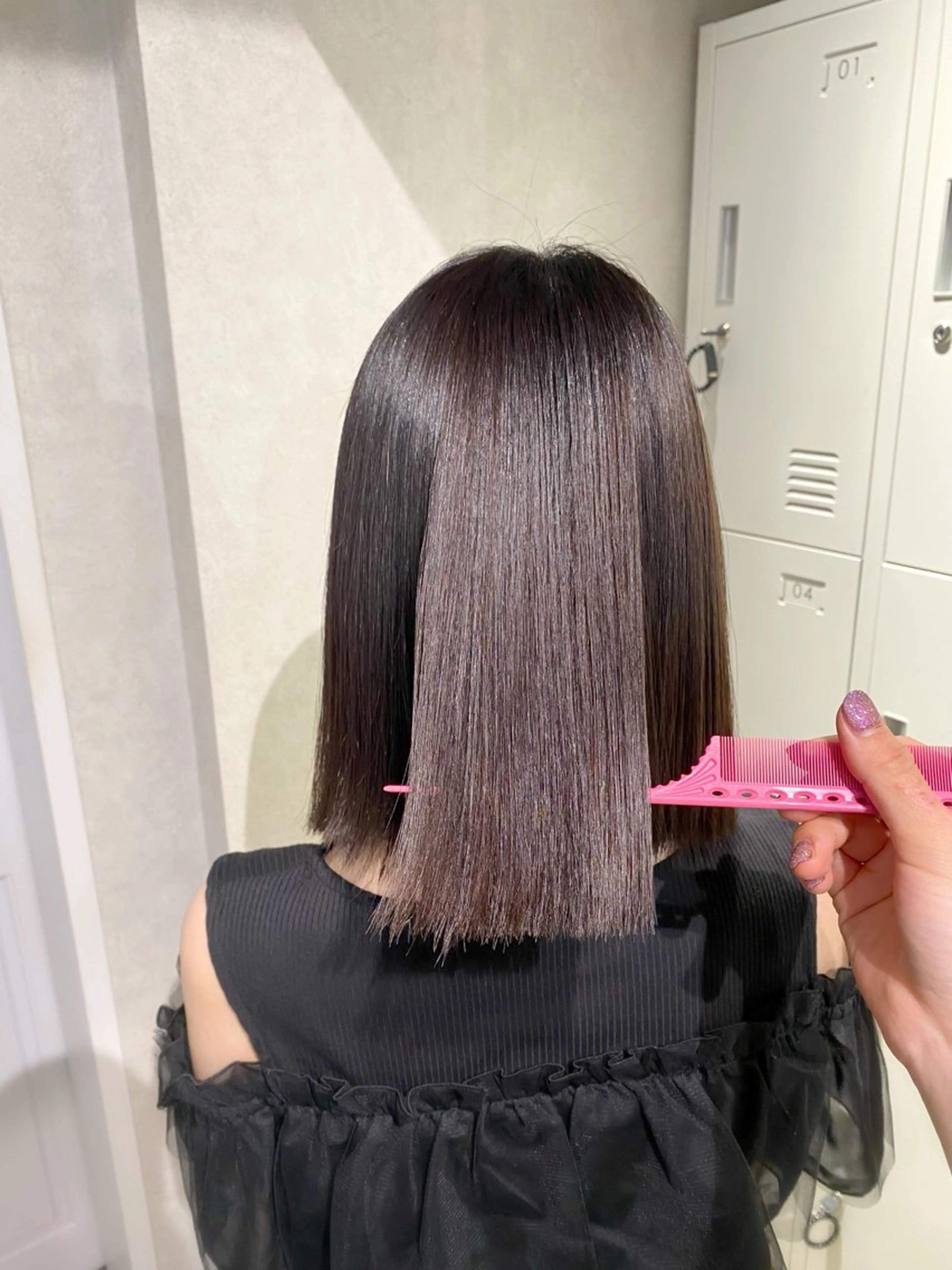 ミディアム カラー ブリーチ ブラウンカラー ダークブラウン ヘアカラー ハイトーン/ ネイル💅まりなのヘアスタイル