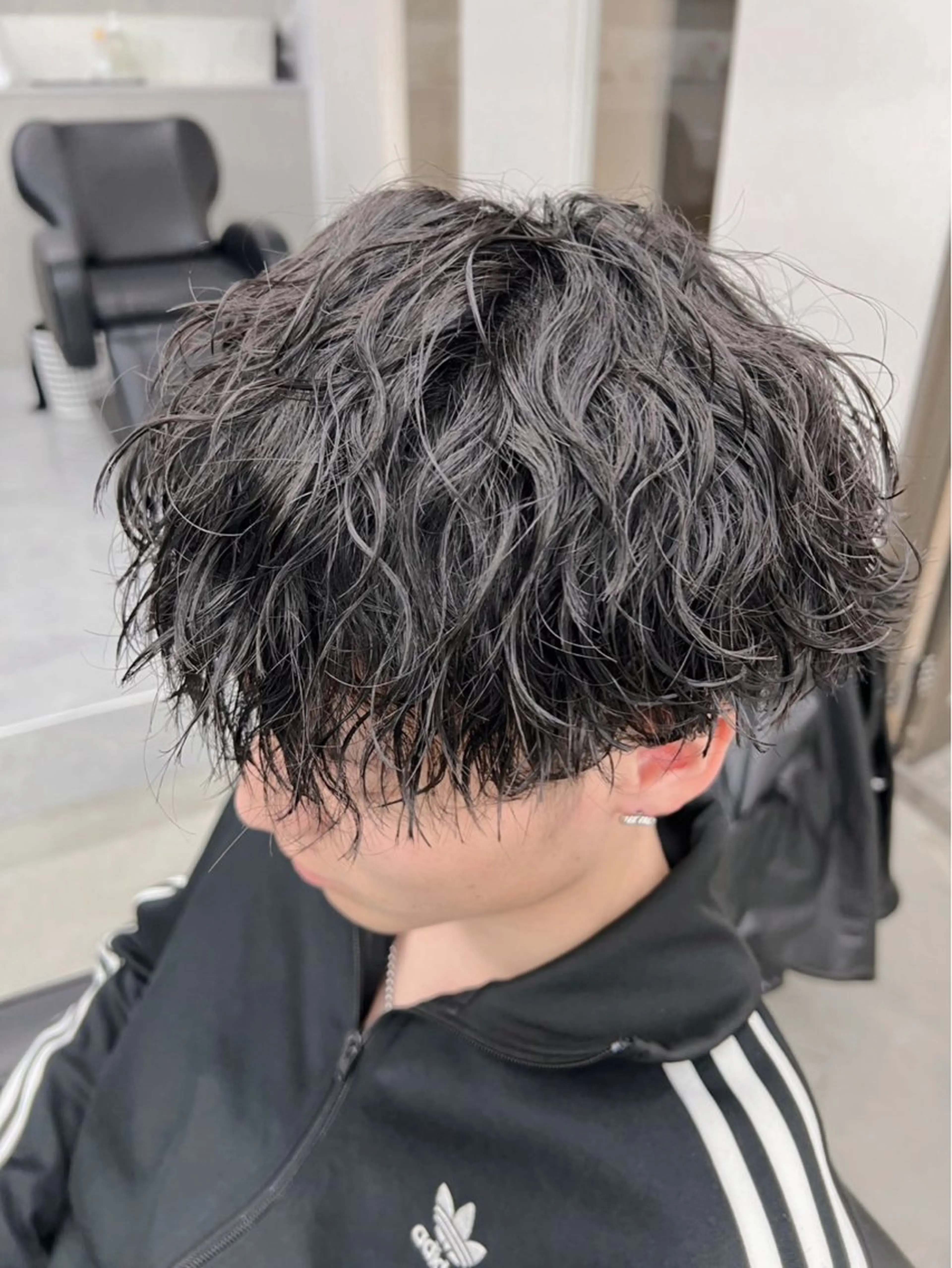 ミディアム ミディアムパーマ カット パーマ ツイスパ/シャドウ 波巻き/平山のヘアスタイル