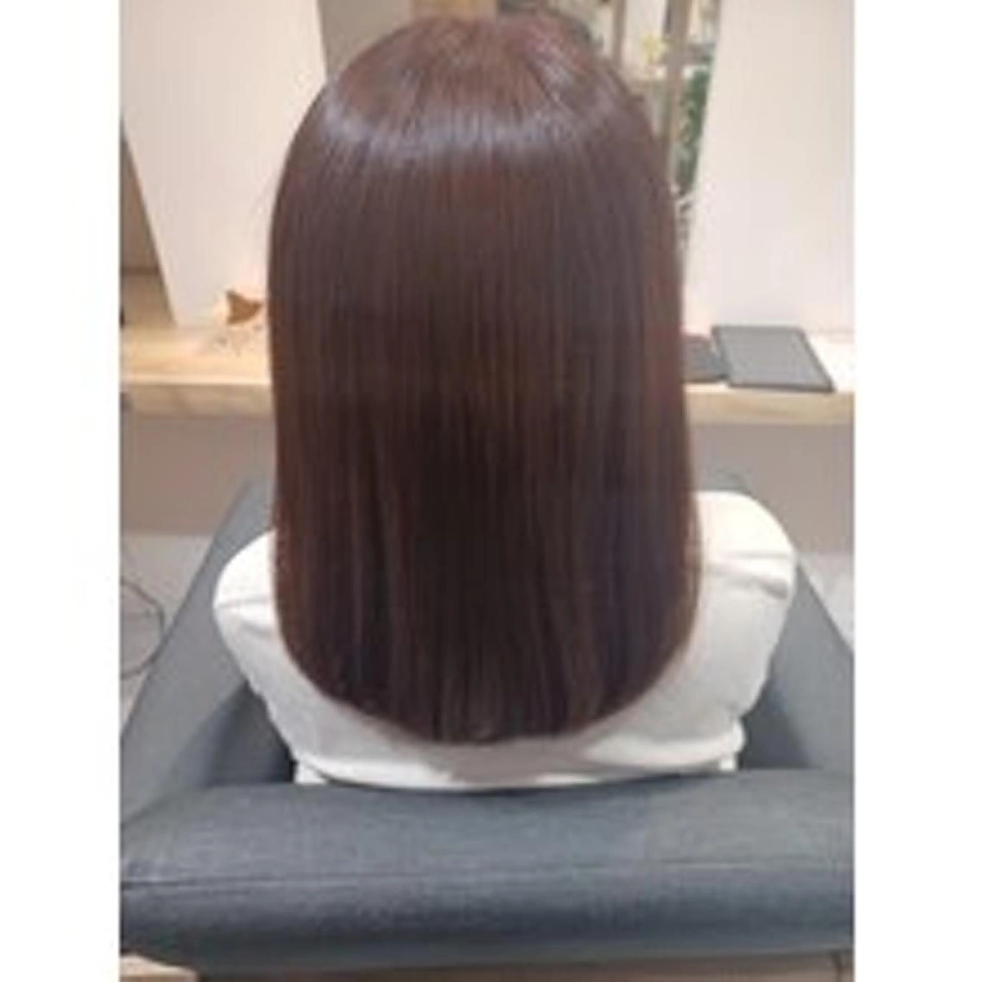 ミディアム カット 縮毛矯正 トリートメント 平野 達也のヘアスタイル