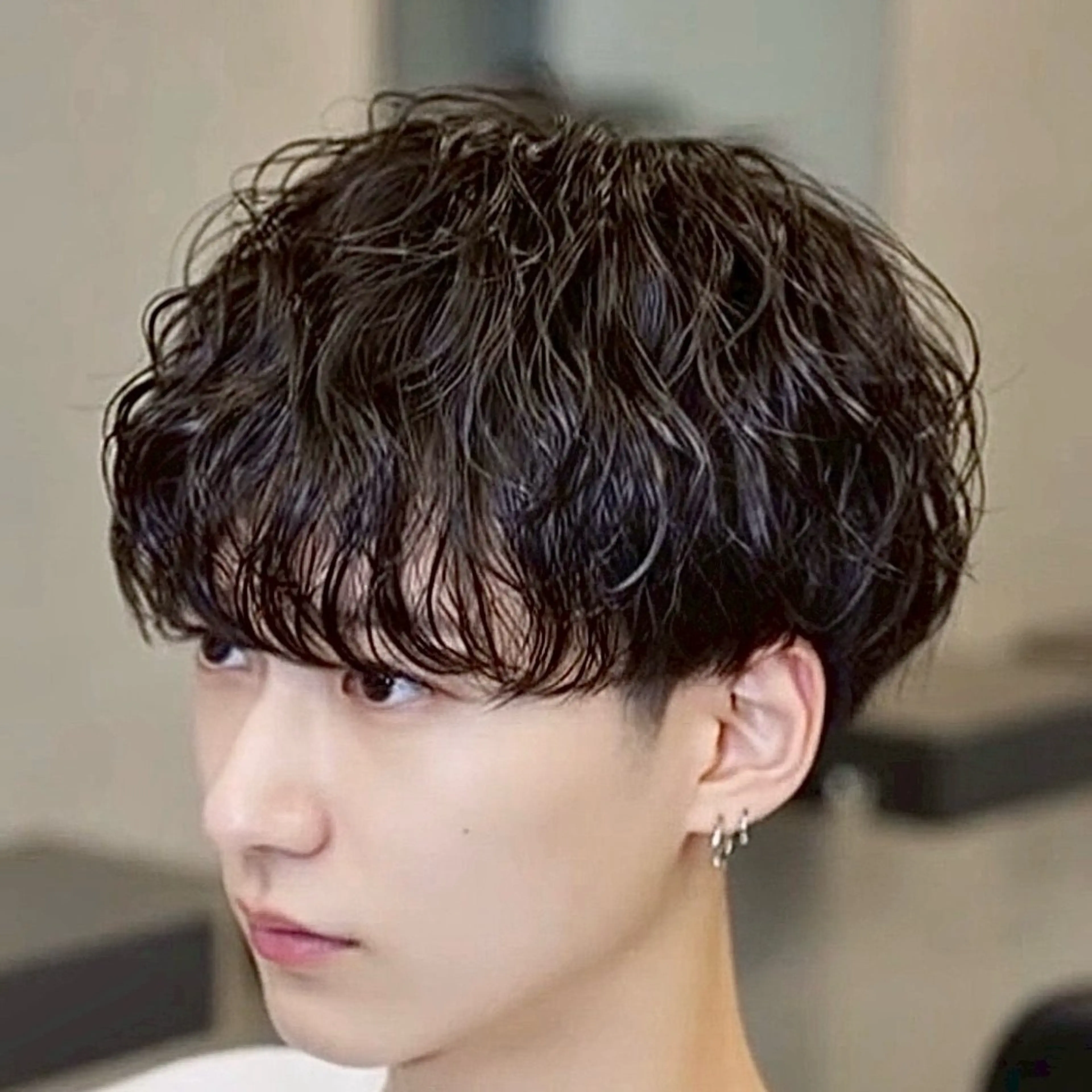 ショート パーマ メンズ パーマ 村上 竜雅のヘアスタイル