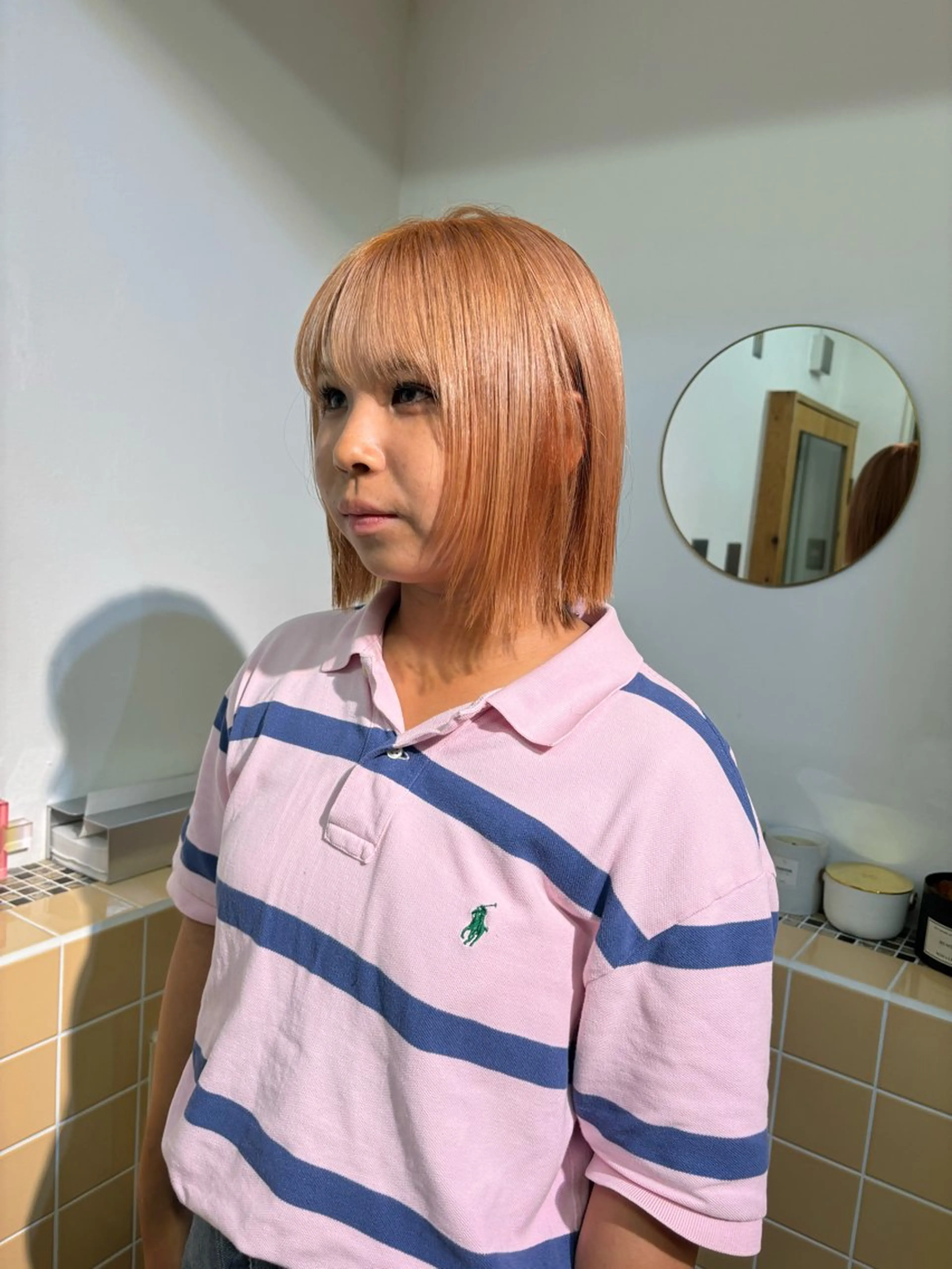 ミディアム カラー sakura🌸 レイヤー/韓国ヘアのヘアスタイル