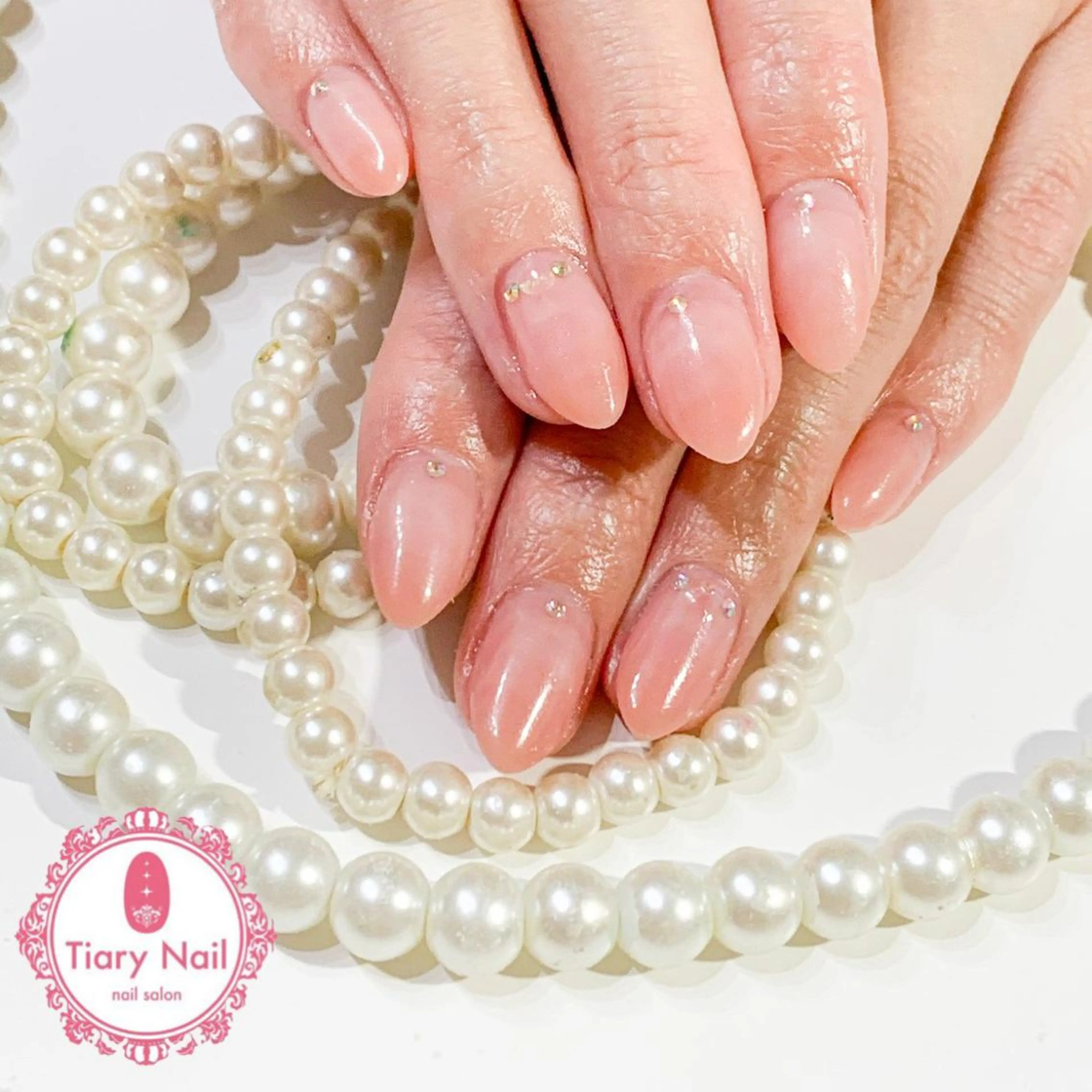 ネイル 桜ネイル クリアネイル フットネイル ジェルネイル キラキラネイル 💗🪽Tiary Nail🪽💗のネイルデザイン