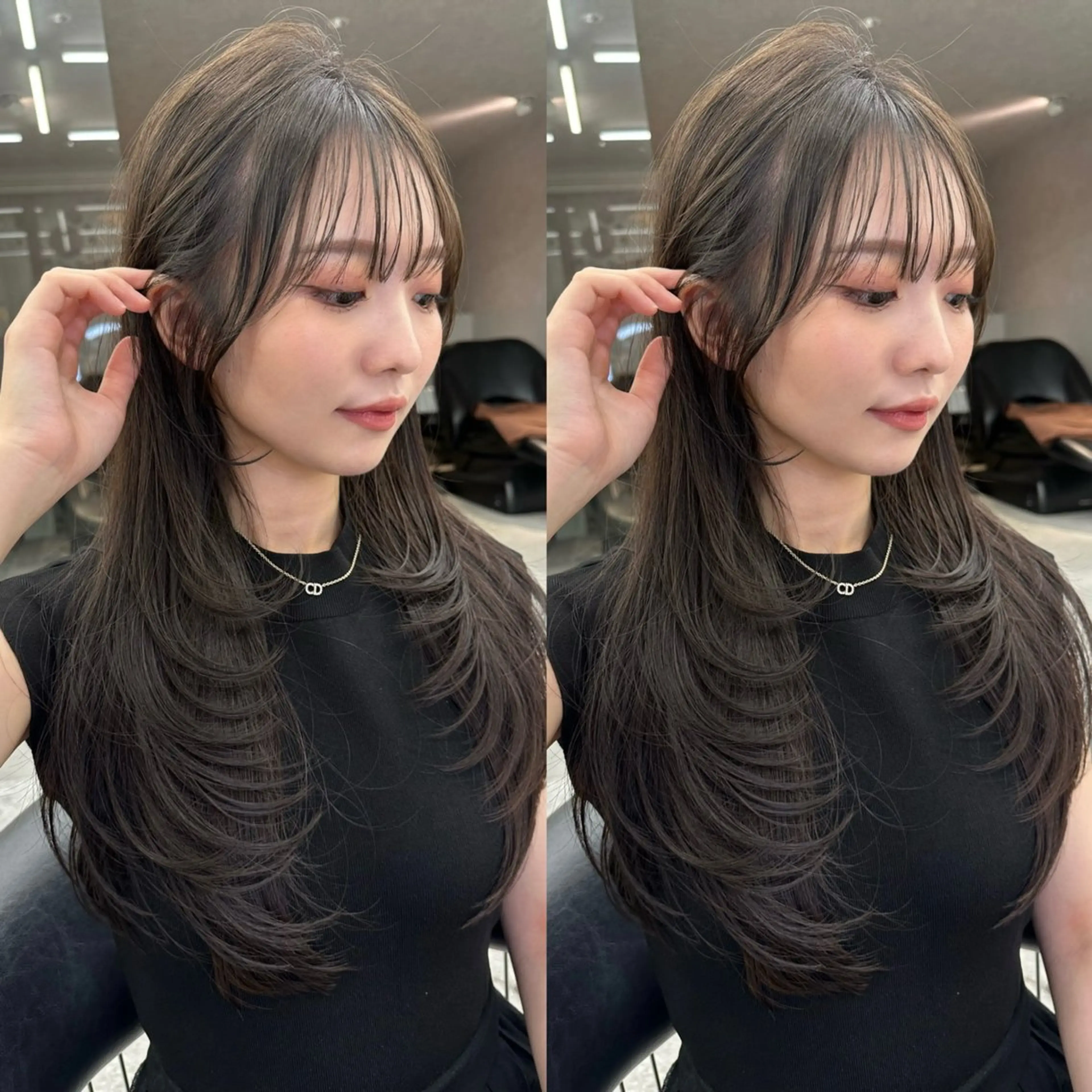 ロング レイヤーカット カット ヘアカラー トリートメント 🌈Hiroki🌈 福岡の愛され美容師のヘアスタイル