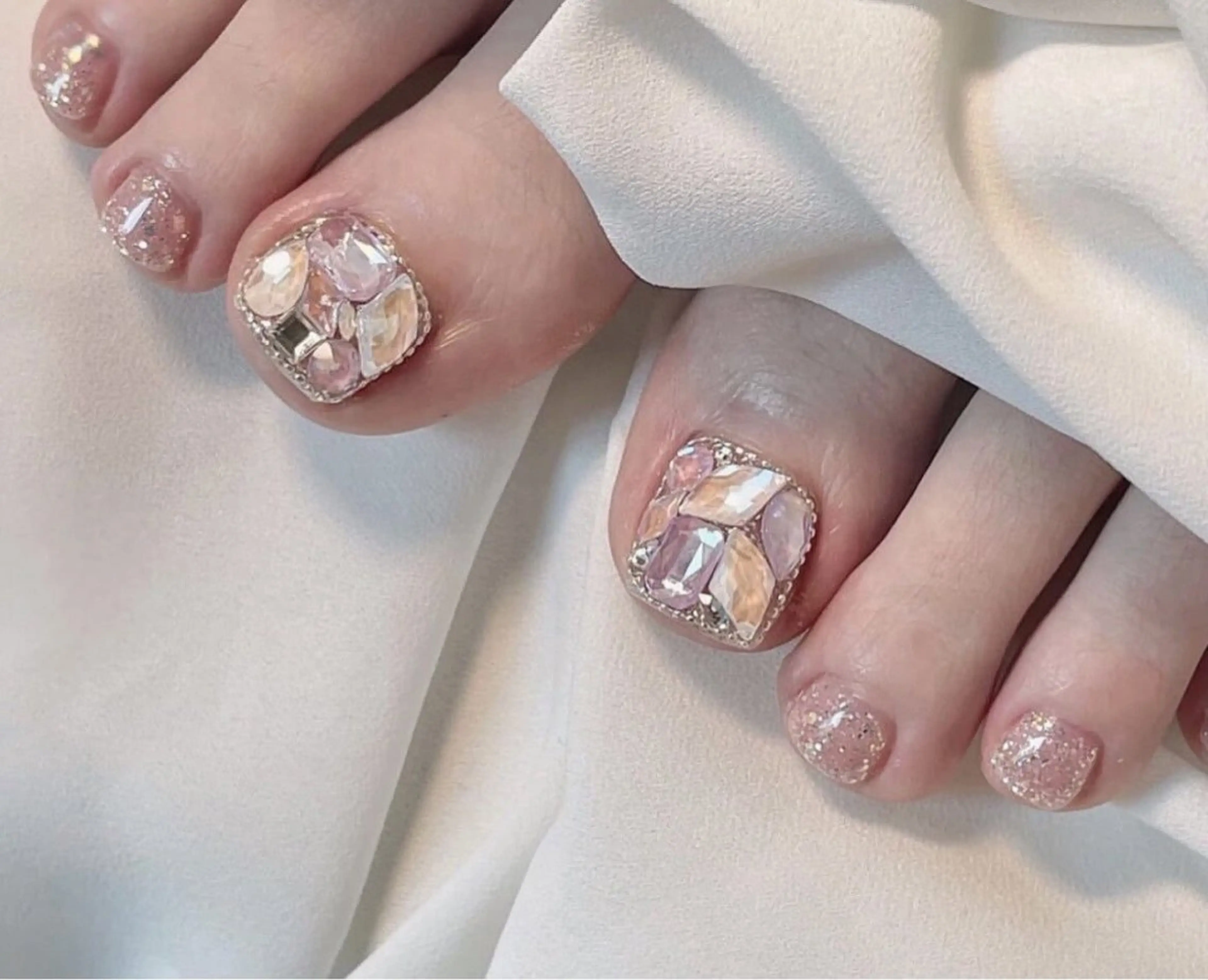 ネイル フットネイル M🌷nail 長さだし専門店のネイルデザイン