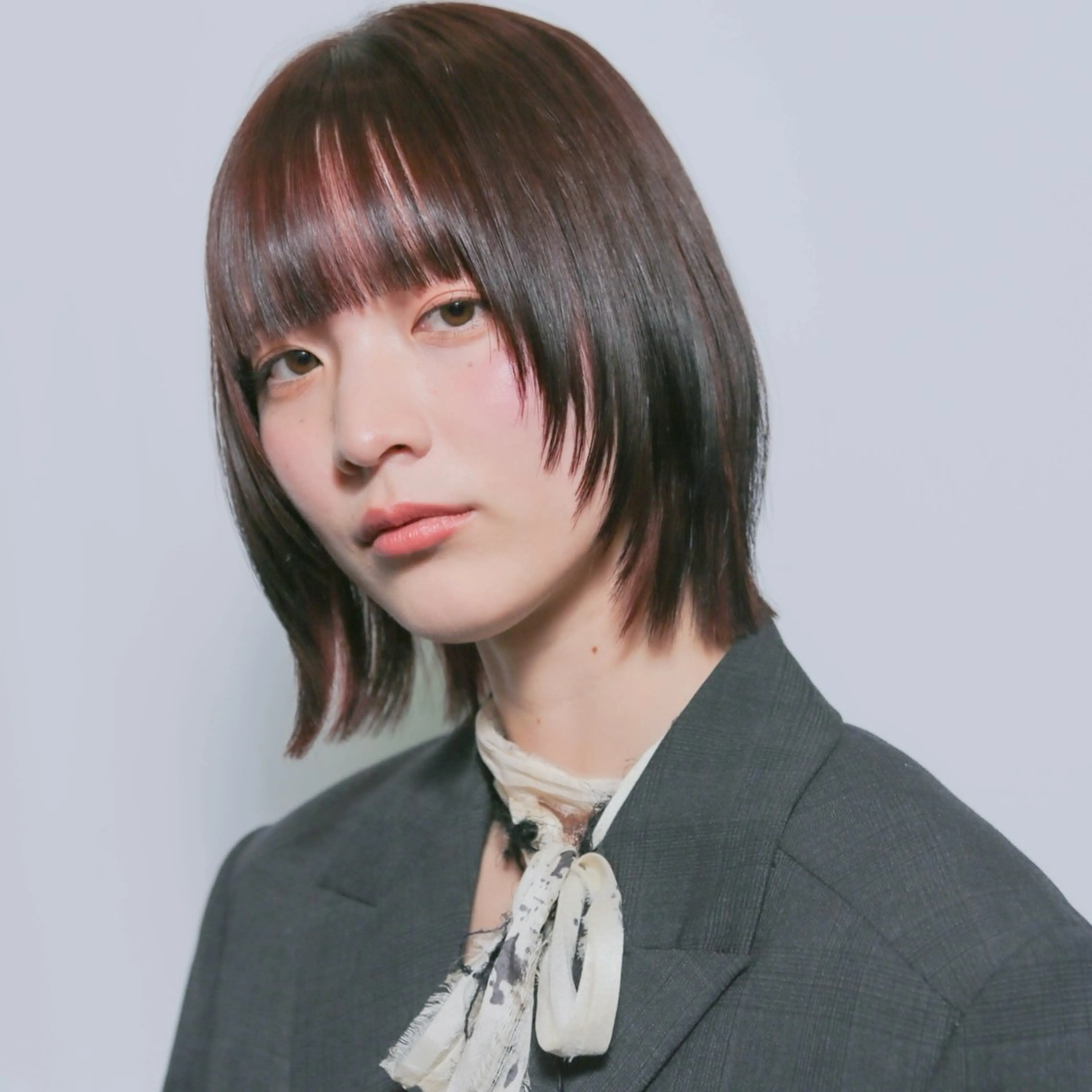 ショート カラー ボブ 顔周りカット 髪質改善 レイヤーカット 似合わせカット ヘアカラー トリートメント 【nui 茨木】 清水優のヘアスタイル